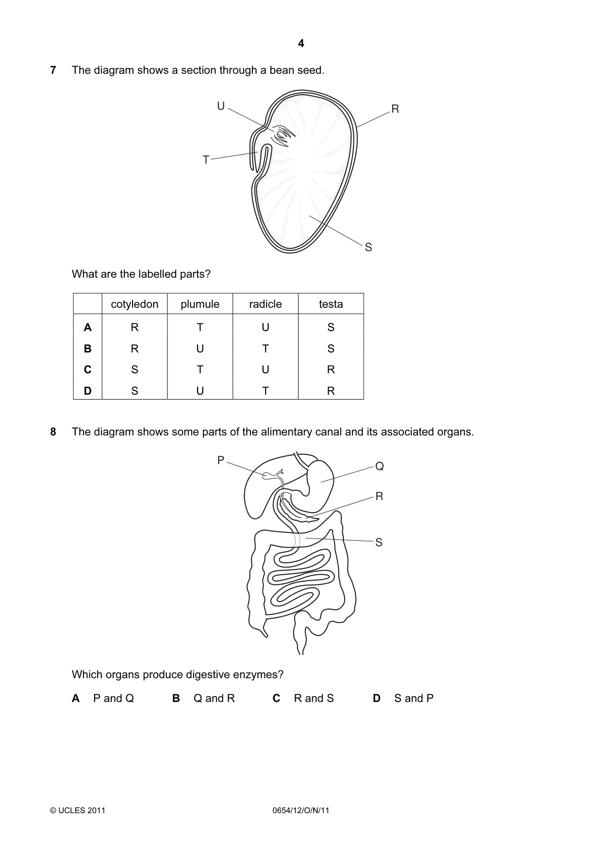 Cambridge IGCSE Sciences - Co-ordinated (Double) 0654 2011 Oct/Nov Paper 1 · Variant 2 question paper, page 4 of 16