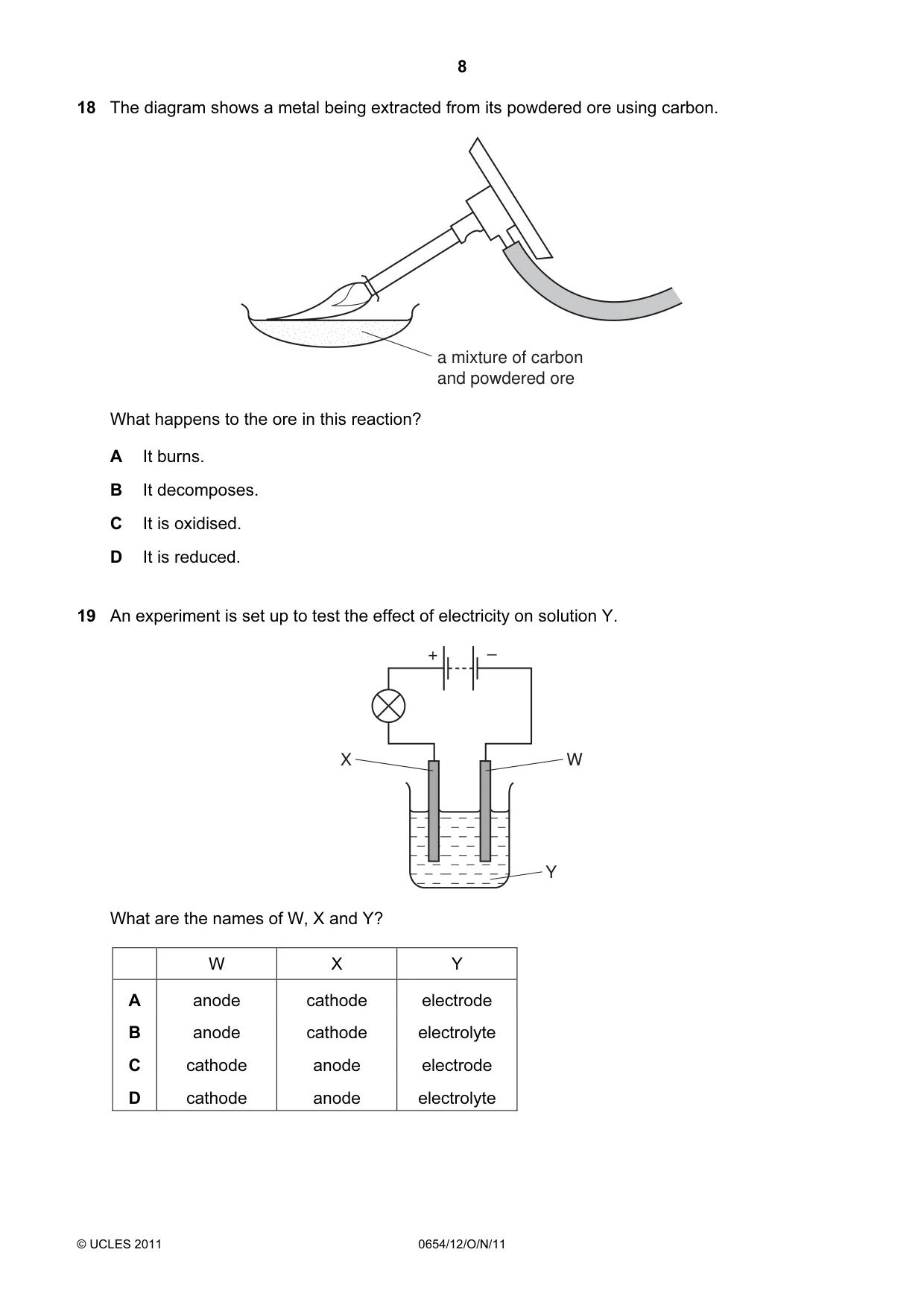 Cambridge IGCSE Sciences - Co-ordinated (Double) 0654 2011 Oct/Nov Paper 1 · Variant 2 question paper, page 8 of 16