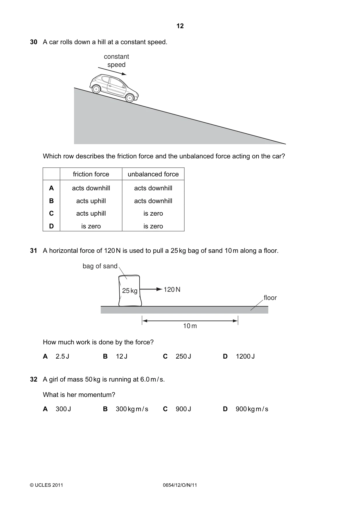 Cambridge IGCSE Sciences - Co-ordinated (Double) 0654 2011 Oct/Nov Paper 1 · Variant 2 question paper, page 12 of 16