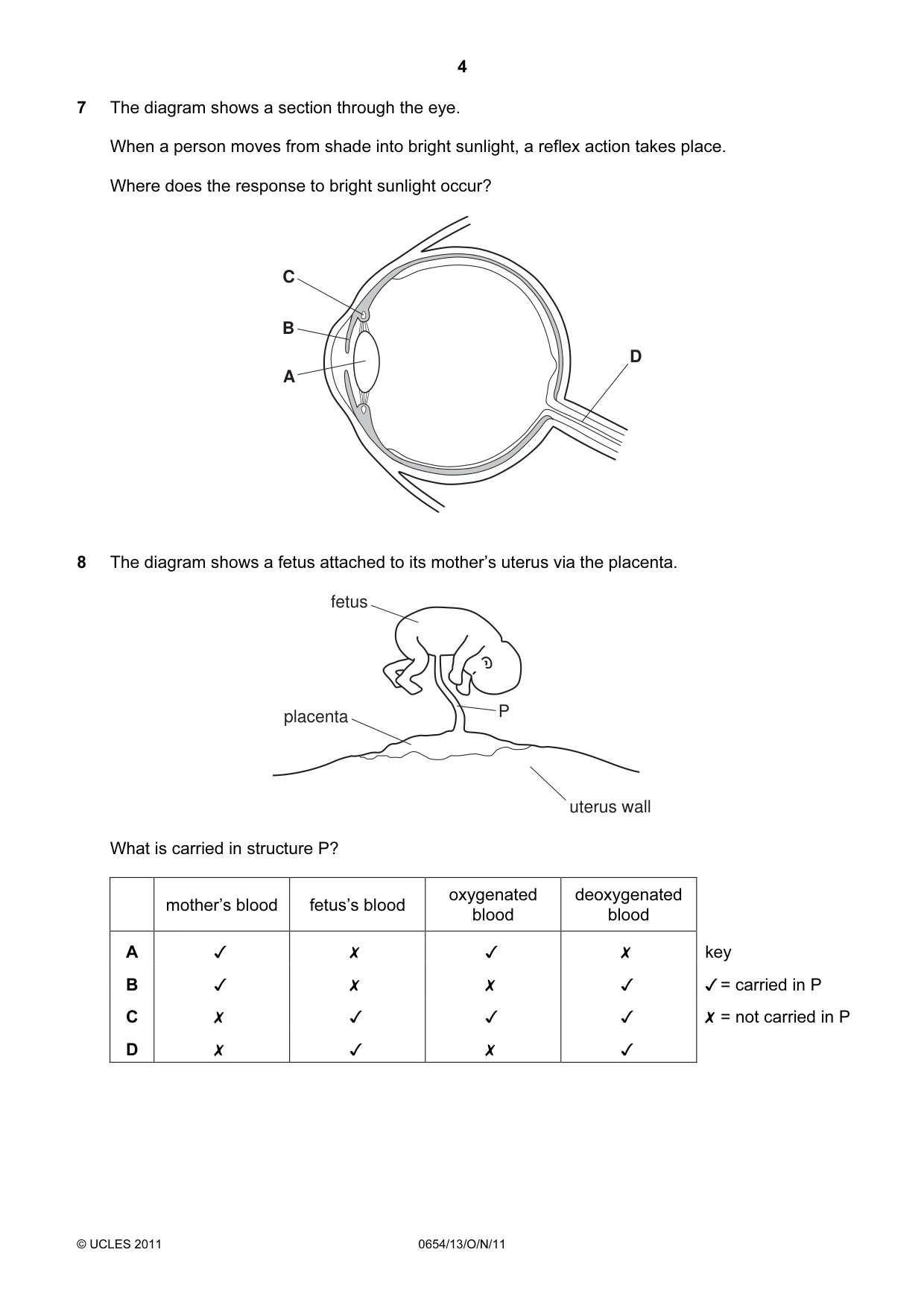 Cambridge IGCSE Sciences - Co-ordinated (Double) 0654 2011 Oct/Nov Paper 1 · Variant 3 question paper, page 4 of 16