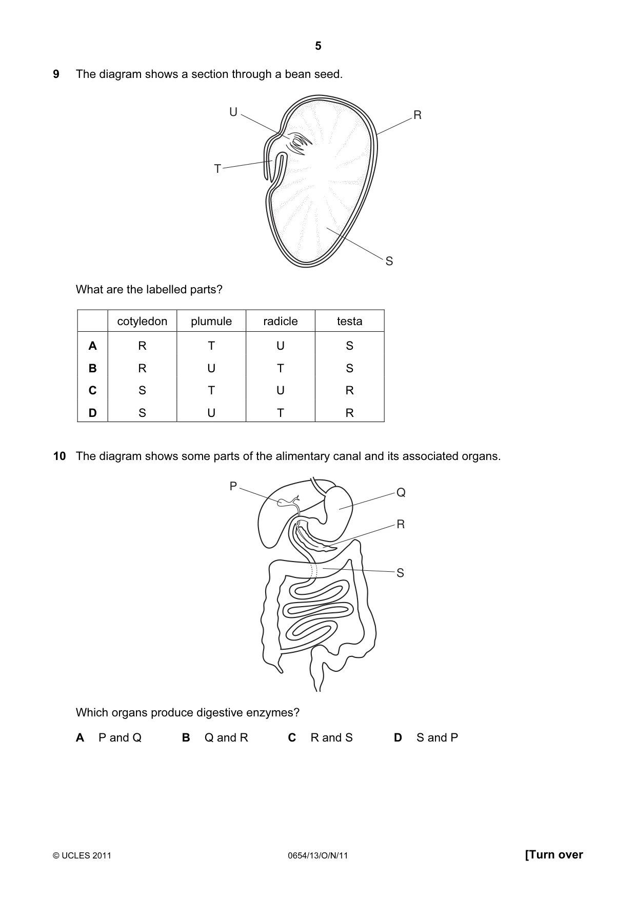 Cambridge IGCSE Sciences - Co-ordinated (Double) 0654 2011 Oct/Nov Paper 1 · Variant 3 question paper, page 5 of 16
