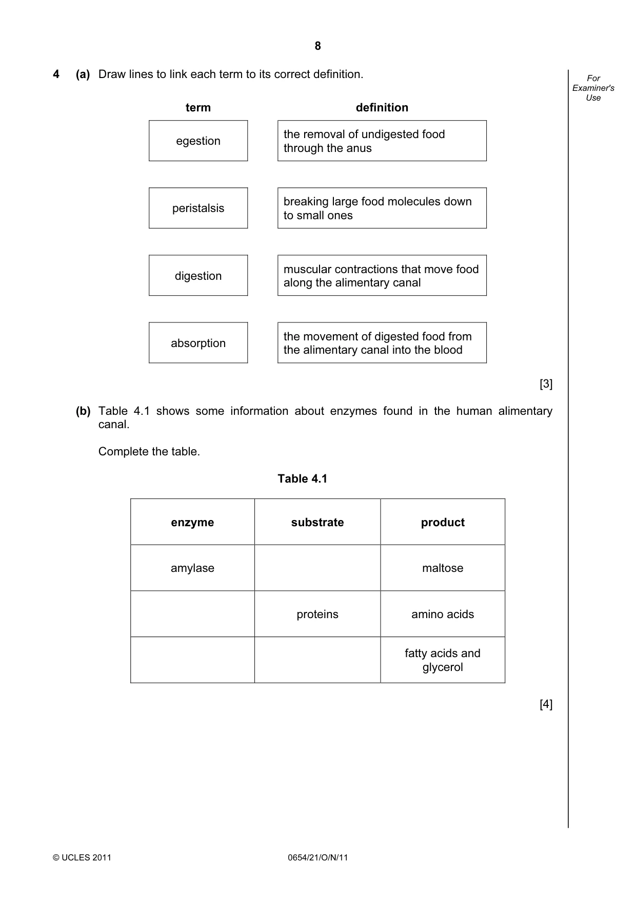 Cambridge IGCSE Sciences - Co-ordinated (Double) 0654 2011 Oct/Nov Paper 2 · Variant 1 question paper, page 8 of 24