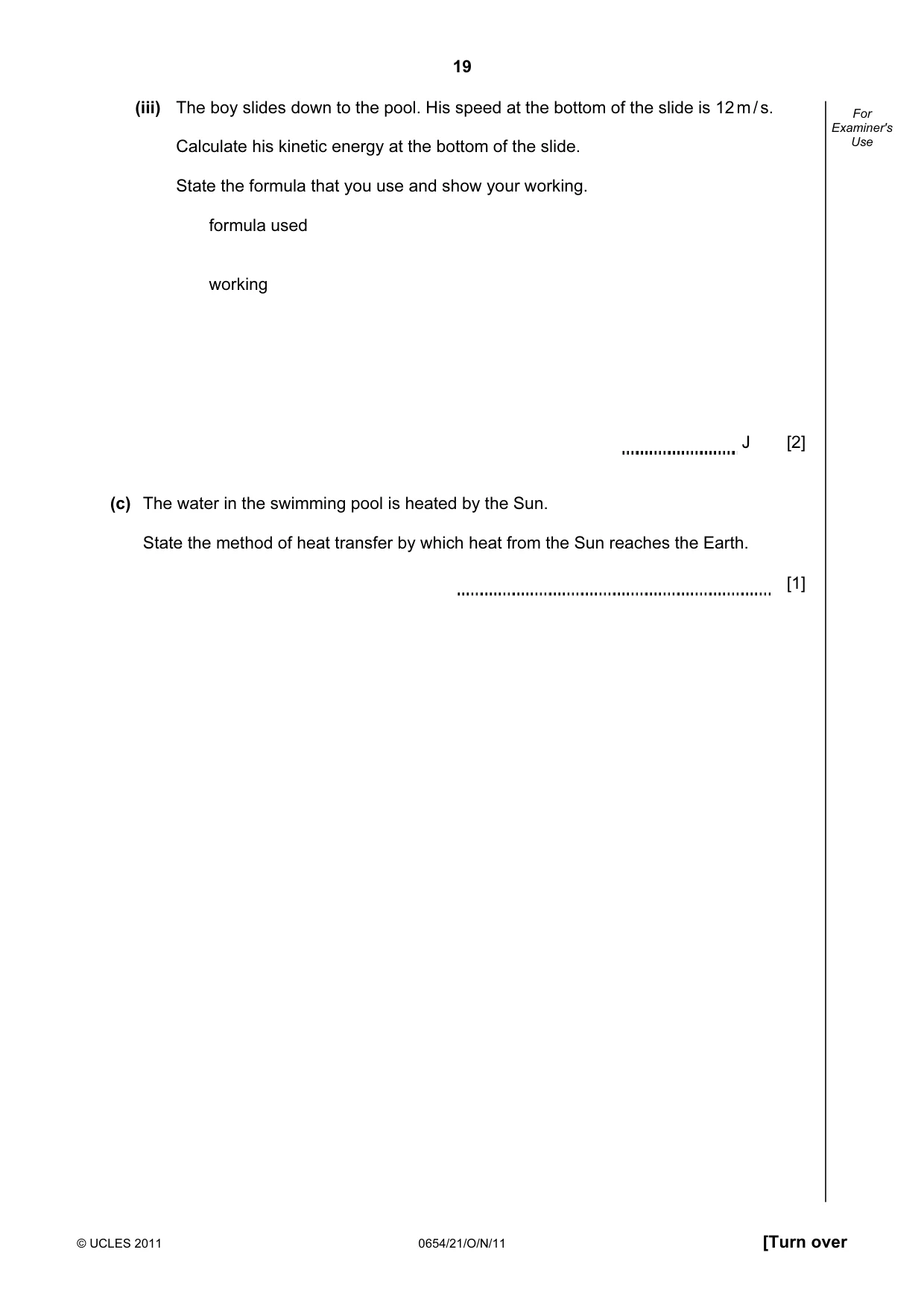 Cambridge IGCSE Sciences - Co-ordinated (Double) 0654 2011 Oct/Nov Paper 2 · Variant 1 question paper, page 19 of 24