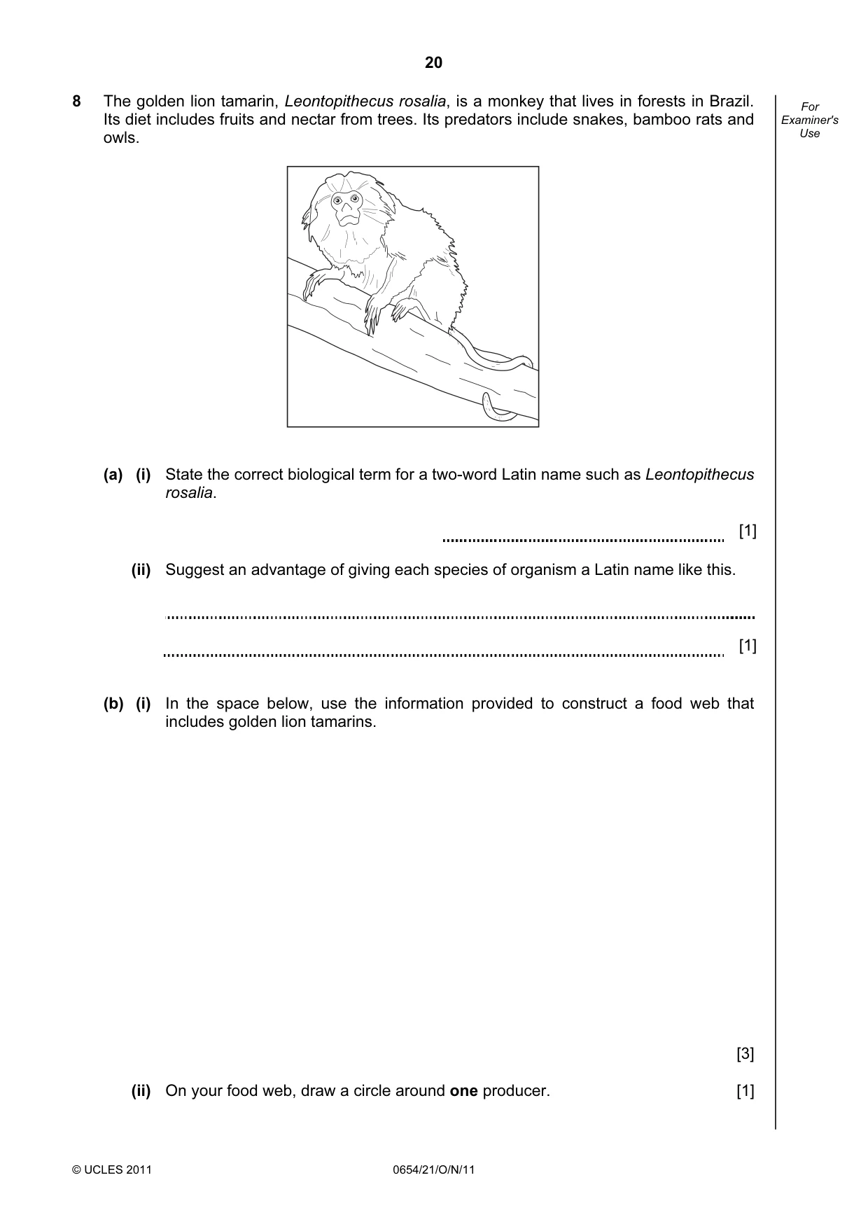 Cambridge IGCSE Sciences - Co-ordinated (Double) 0654 2011 Oct/Nov Paper 2 · Variant 1 question paper, page 20 of 24