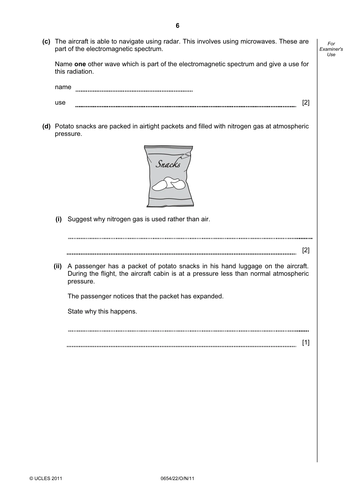 Cambridge IGCSE Sciences - Co-ordinated (Double) 0654 2011 Oct/Nov Paper 2 · Variant 2 question paper, page 6 of 24