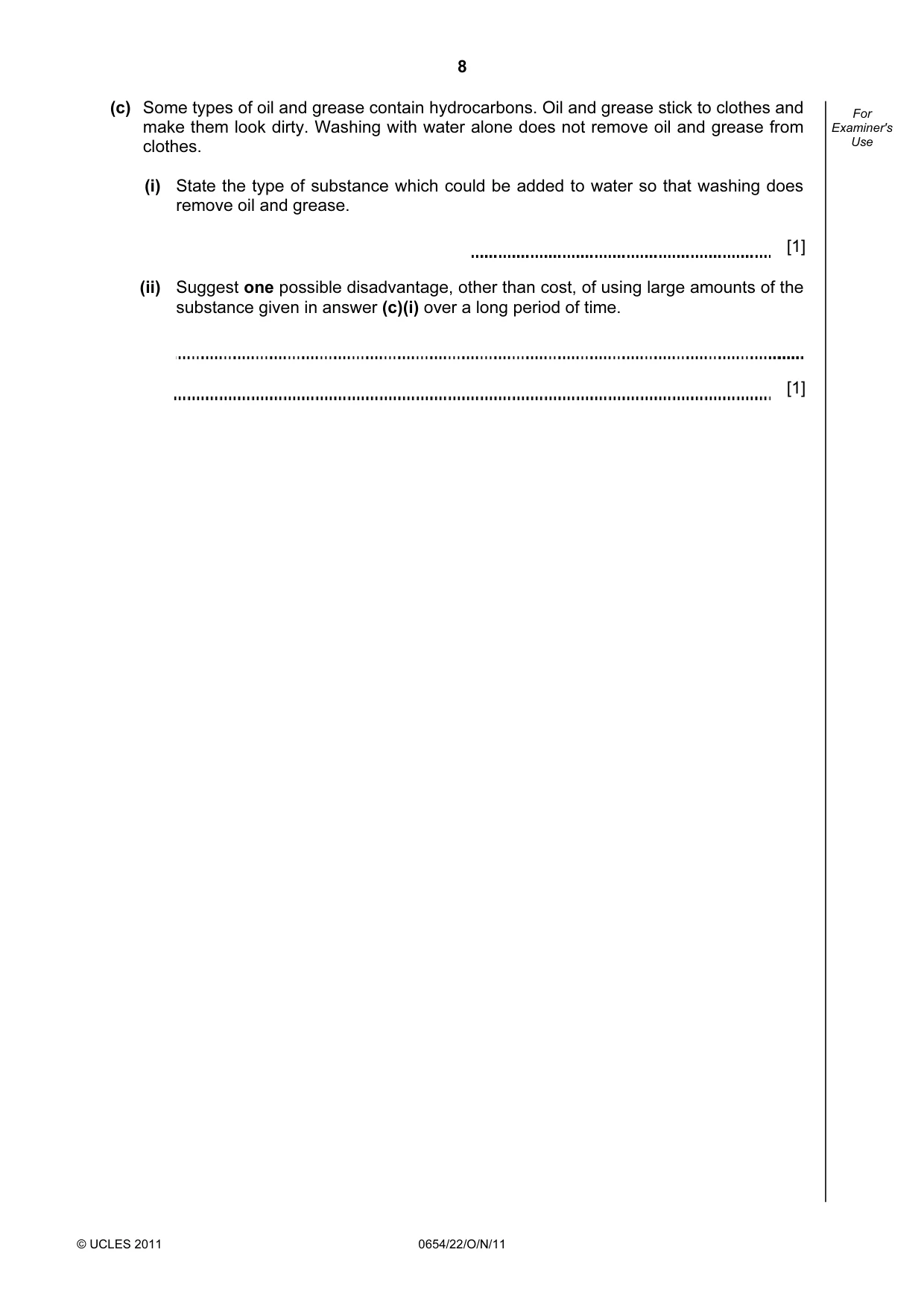 Cambridge IGCSE Sciences - Co-ordinated (Double) 0654 2011 Oct/Nov Paper 2 · Variant 2 question paper, page 8 of 24