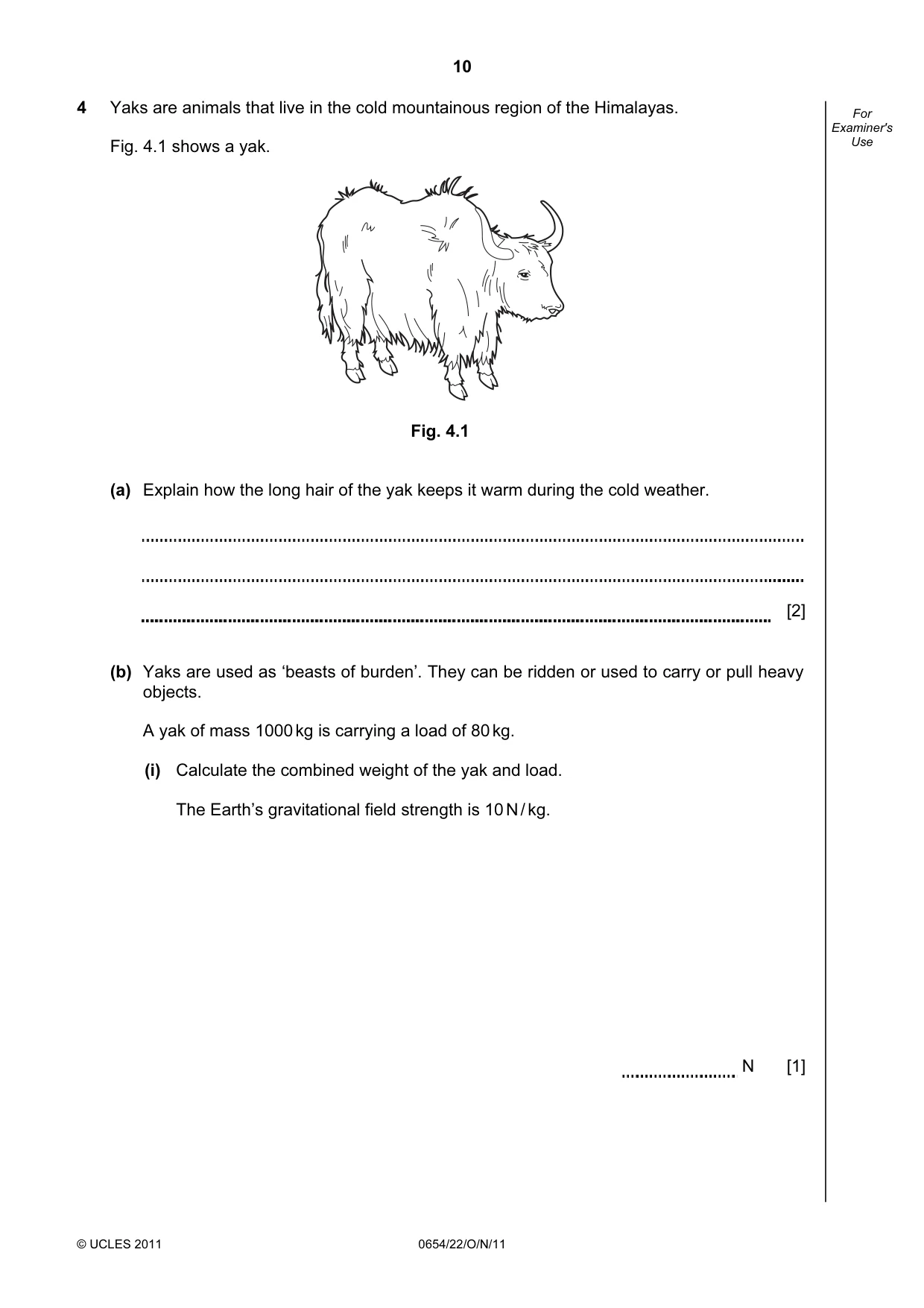 Cambridge IGCSE Sciences - Co-ordinated (Double) 0654 2011 Oct/Nov Paper 2 · Variant 2 question paper, page 10 of 24