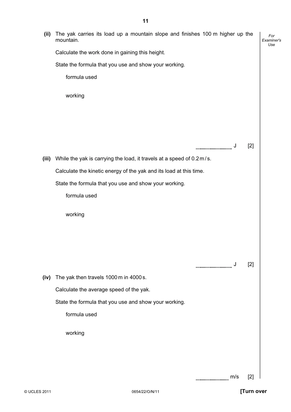 Cambridge IGCSE Sciences - Co-ordinated (Double) 0654 2011 Oct/Nov Paper 2 · Variant 2 question paper, page 11 of 24