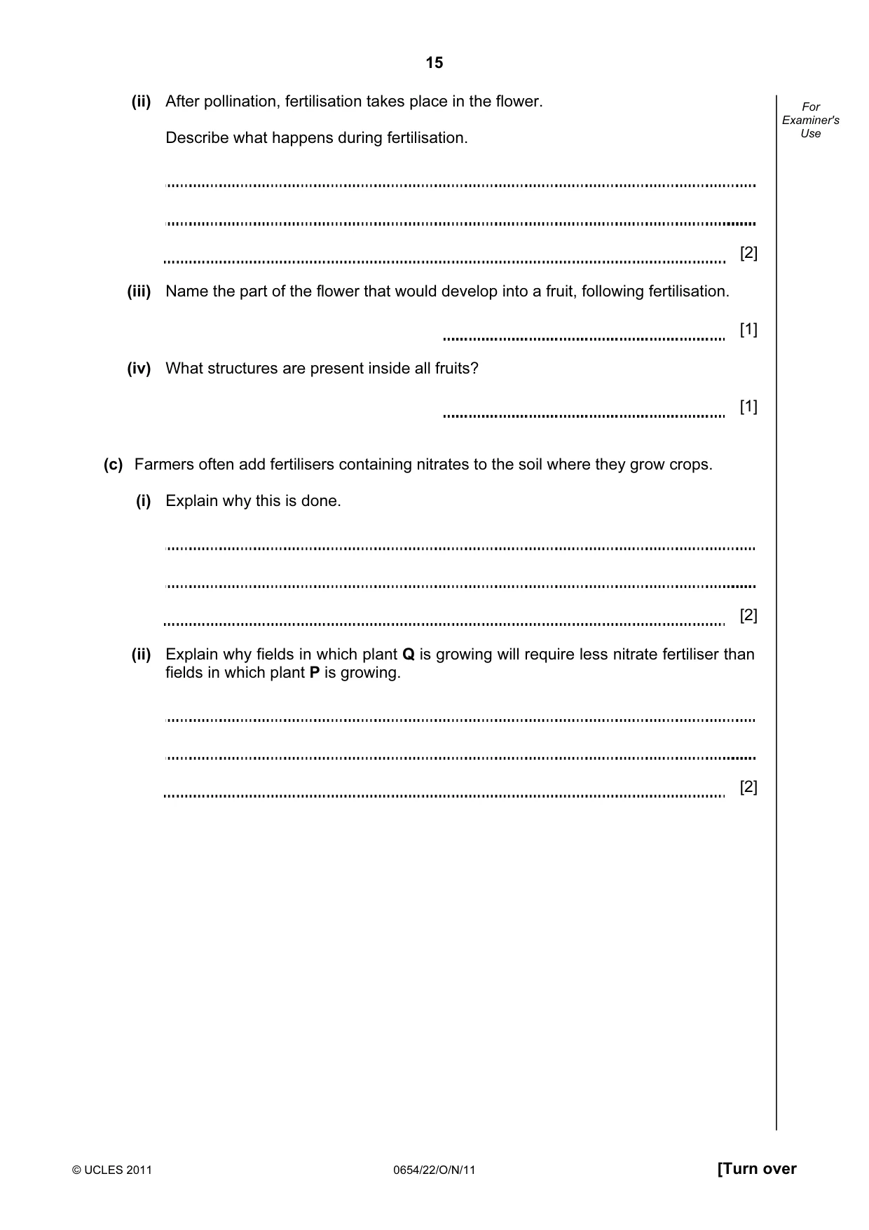 Cambridge IGCSE Sciences - Co-ordinated (Double) 0654 2011 Oct/Nov Paper 2 · Variant 2 question paper, page 15 of 24