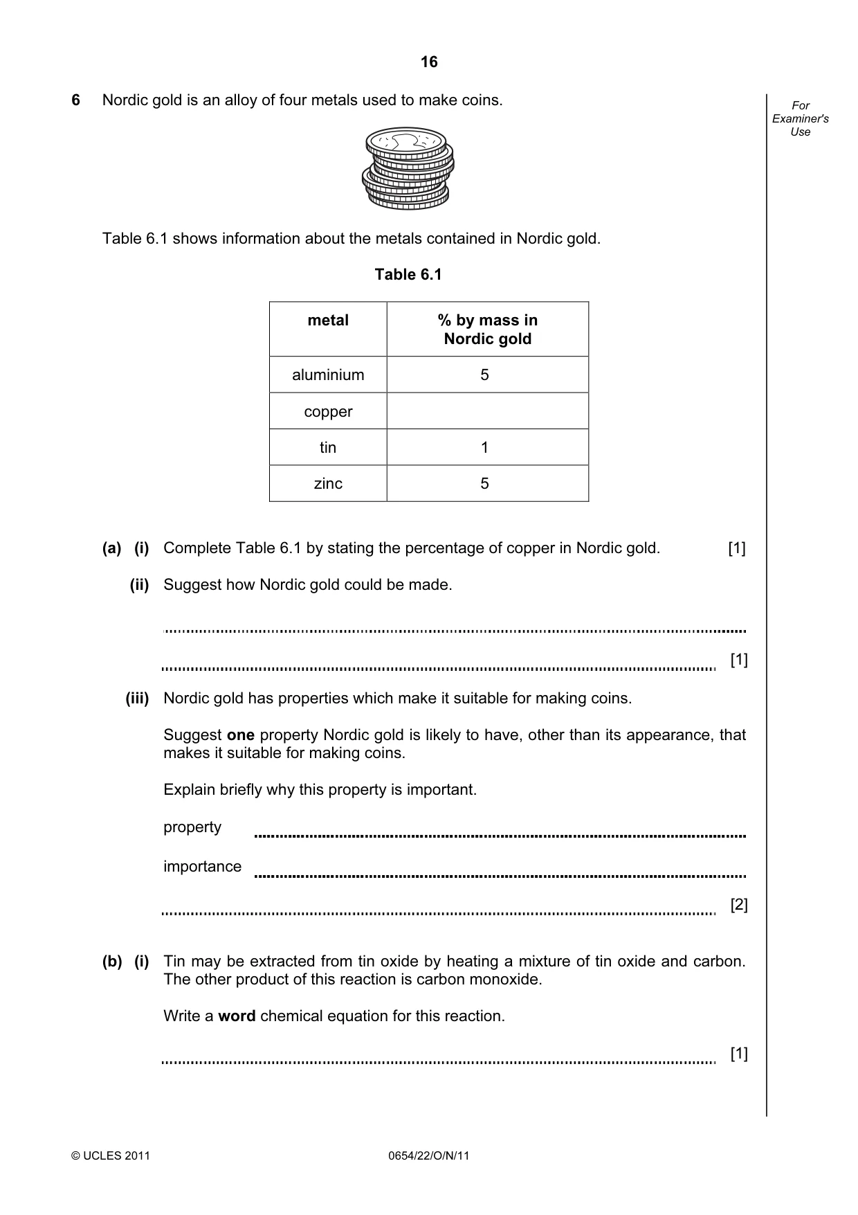 Cambridge IGCSE Sciences - Co-ordinated (Double) 0654 2011 Oct/Nov Paper 2 · Variant 2 question paper, page 16 of 24