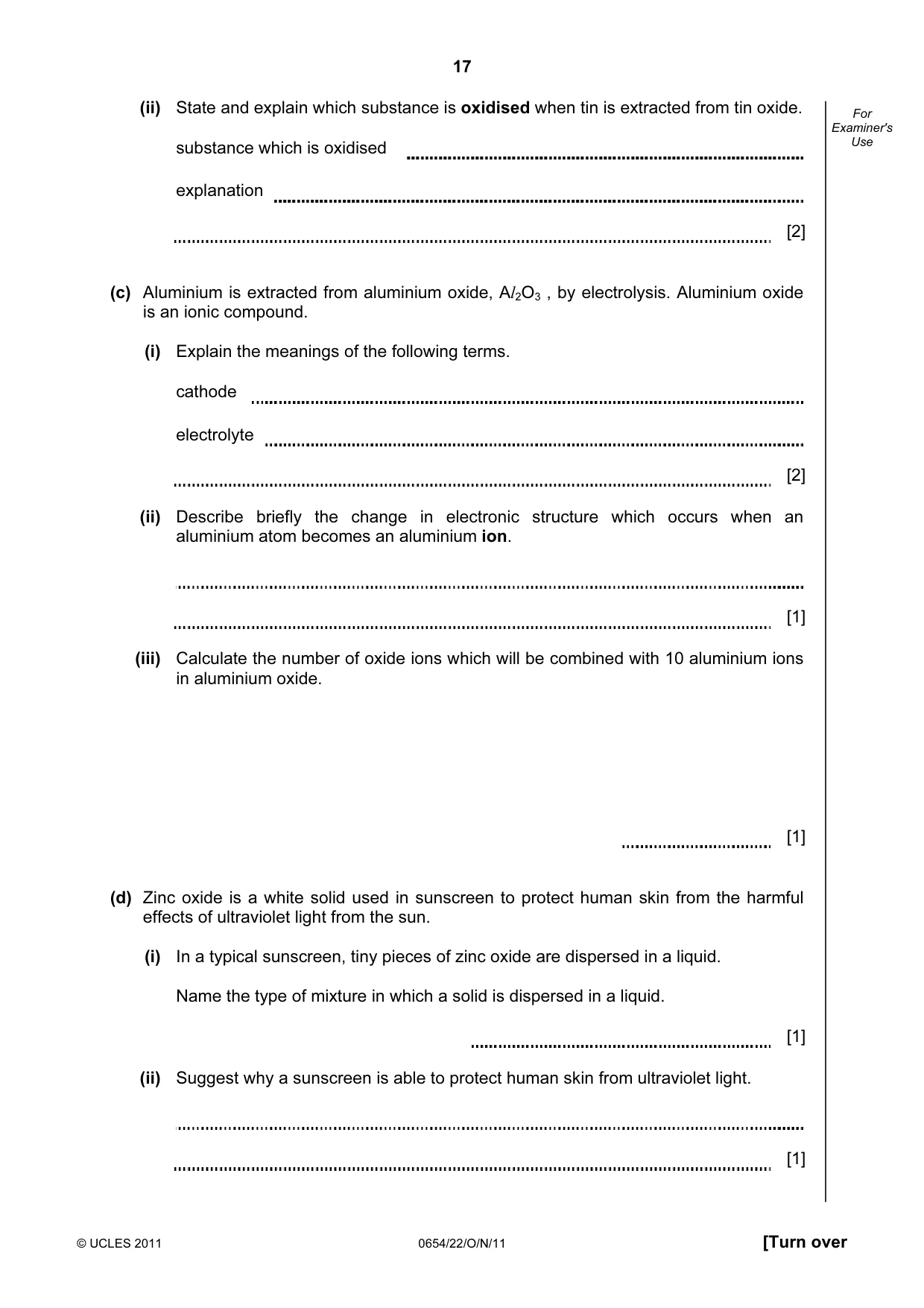 Cambridge IGCSE Sciences - Co-ordinated (Double) 0654 2011 Oct/Nov Paper 2 · Variant 2 question paper, page 17 of 24