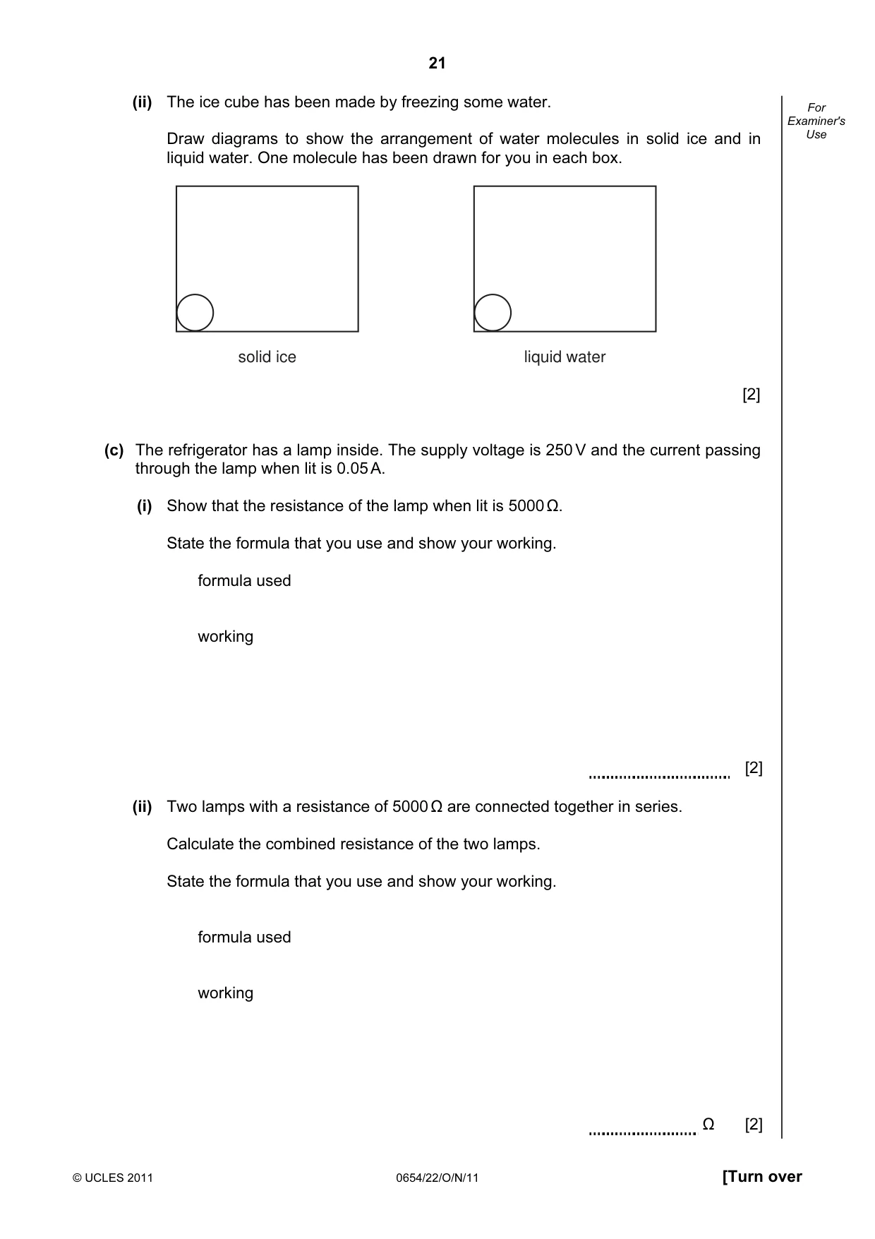 Cambridge IGCSE Sciences - Co-ordinated (Double) 0654 2011 Oct/Nov Paper 2 · Variant 2 question paper, page 21 of 24