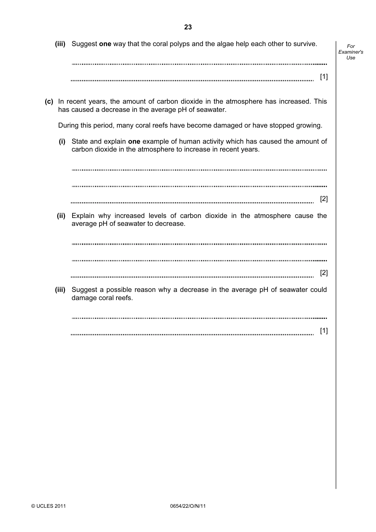 Cambridge IGCSE Sciences - Co-ordinated (Double) 0654 2011 Oct/Nov Paper 2 · Variant 2 question paper, page 23 of 24