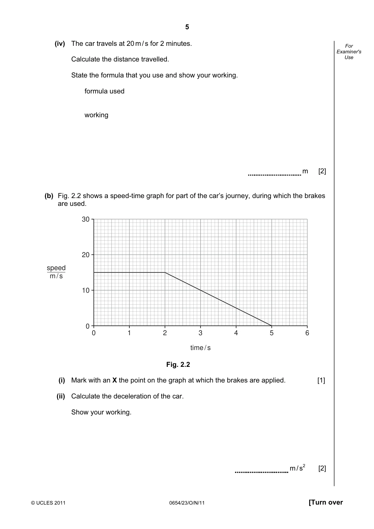 Cambridge IGCSE Sciences - Co-ordinated (Double) 0654 2011 Oct/Nov Paper 2 · Variant 3 question paper, page 5 of 28