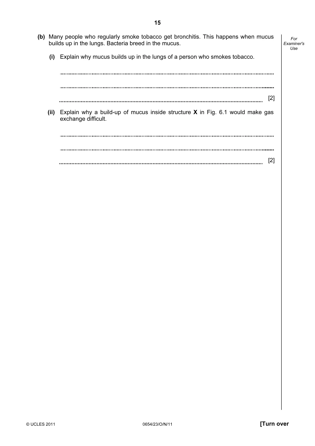 Cambridge IGCSE Sciences - Co-ordinated (Double) 0654 2011 Oct/Nov Paper 2 · Variant 3 question paper, page 15 of 28