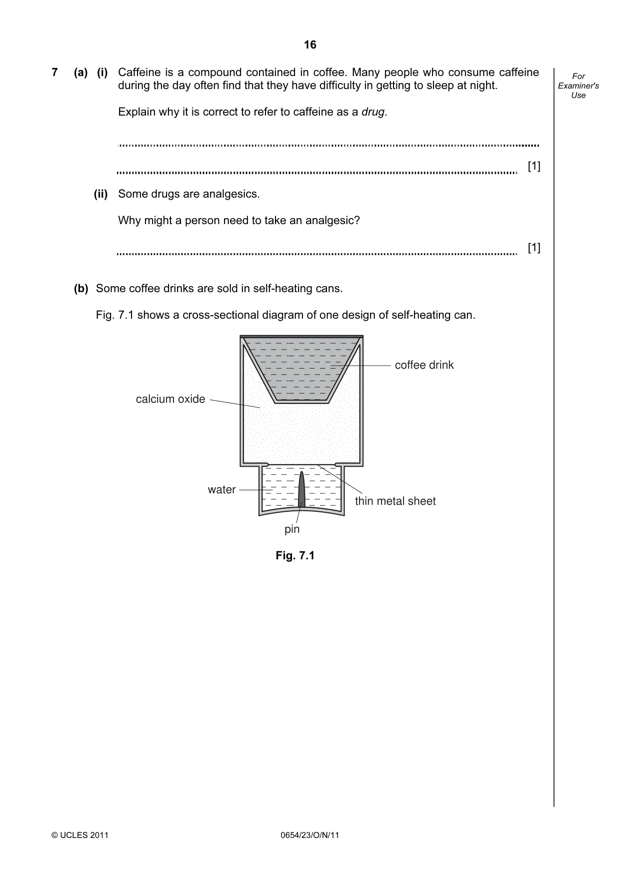 Cambridge IGCSE Sciences - Co-ordinated (Double) 0654 2011 Oct/Nov Paper 2 · Variant 3 question paper, page 16 of 28
