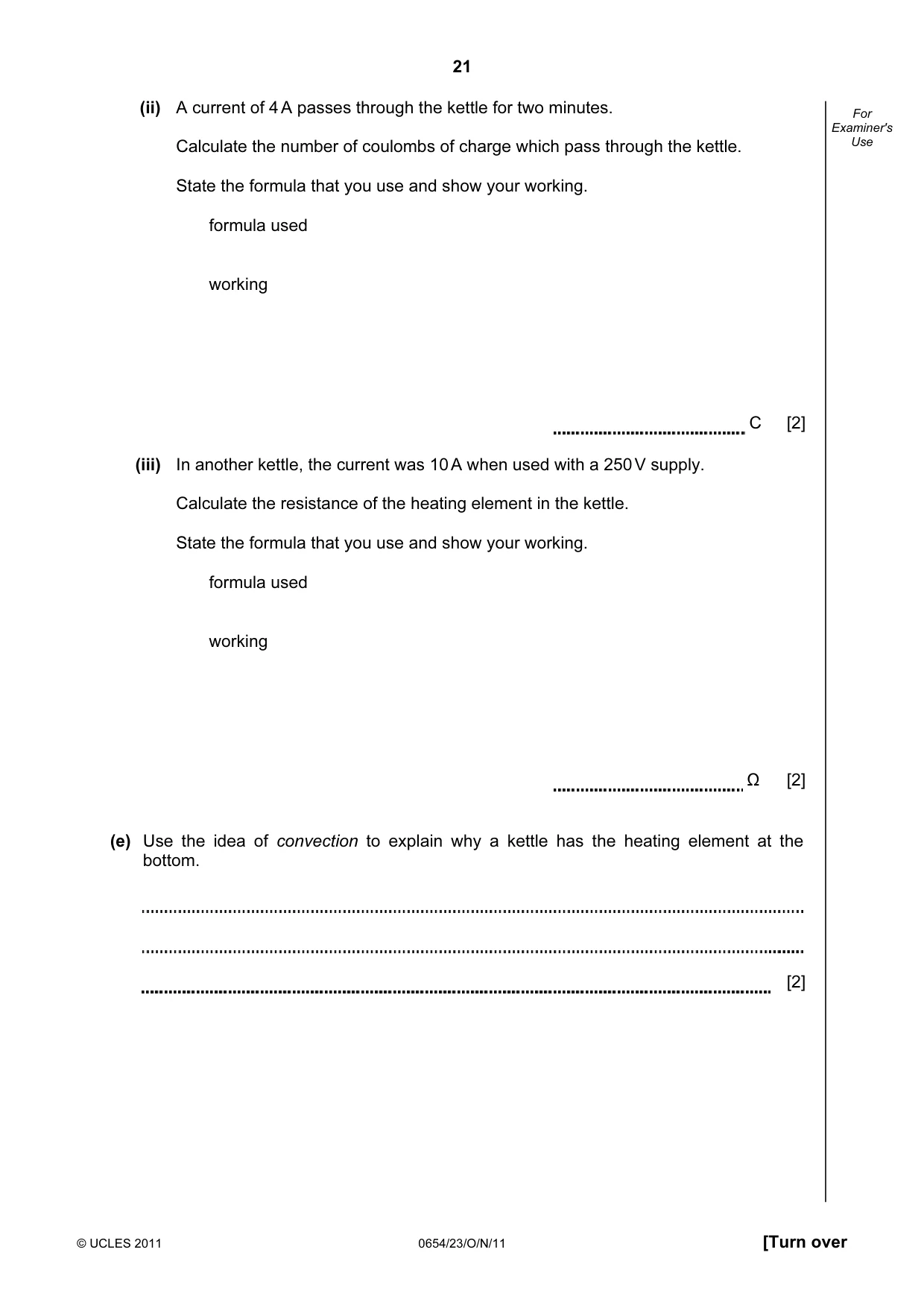 Cambridge IGCSE Sciences - Co-ordinated (Double) 0654 2011 Oct/Nov Paper 2 · Variant 3 question paper, page 21 of 28
