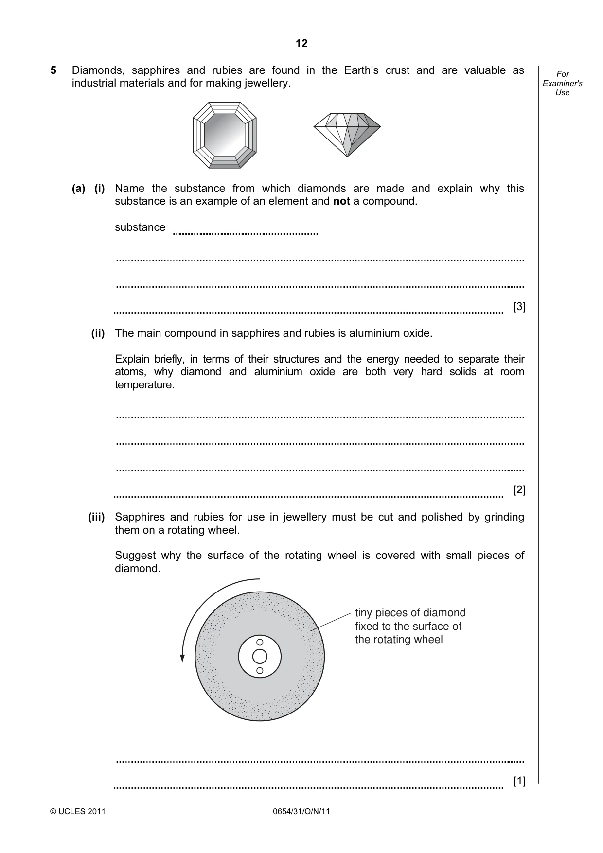Cambridge IGCSE Sciences - Co-ordinated (Double) 0654 2011 Oct/Nov Paper 3 · Variant 1 question paper, page 12 of 24
