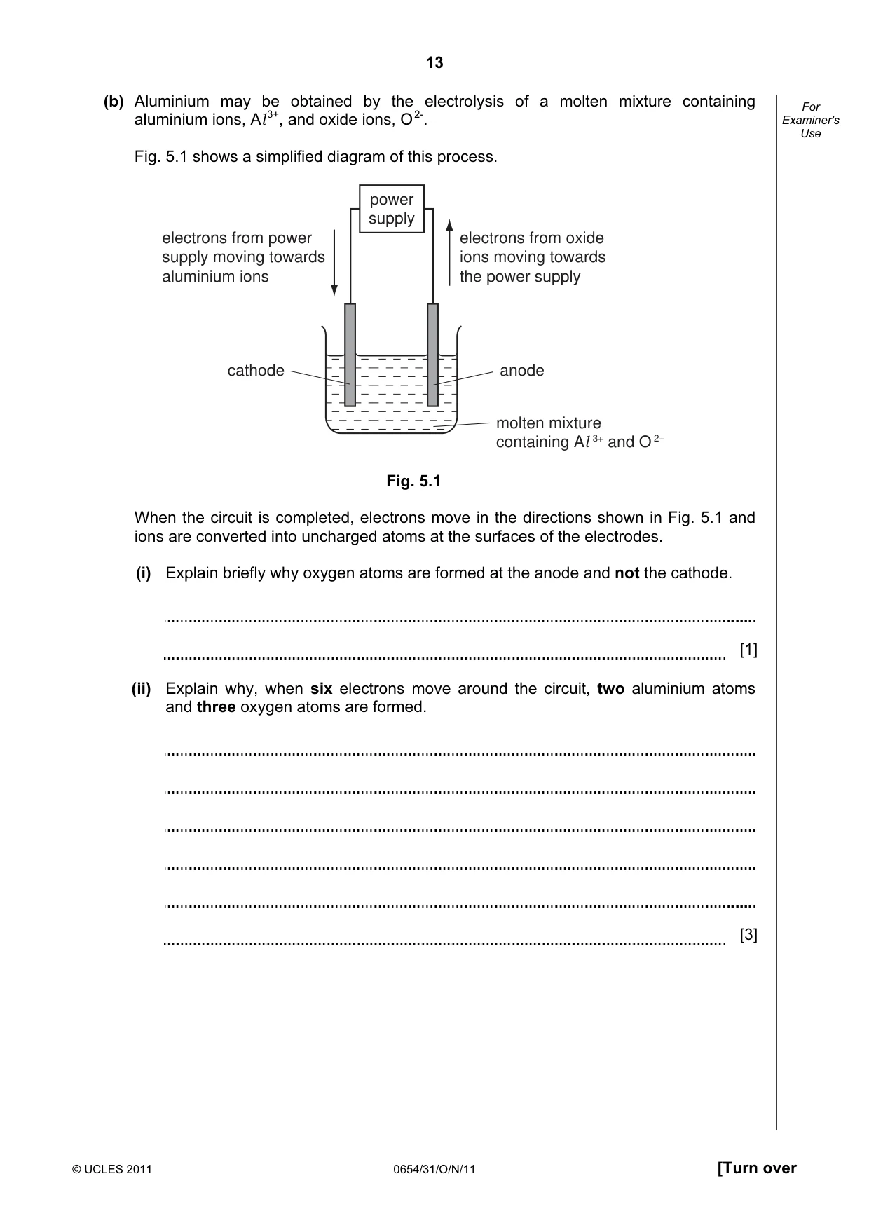 Cambridge IGCSE Sciences - Co-ordinated (Double) 0654 2011 Oct/Nov Paper 3 · Variant 1 question paper, page 13 of 24