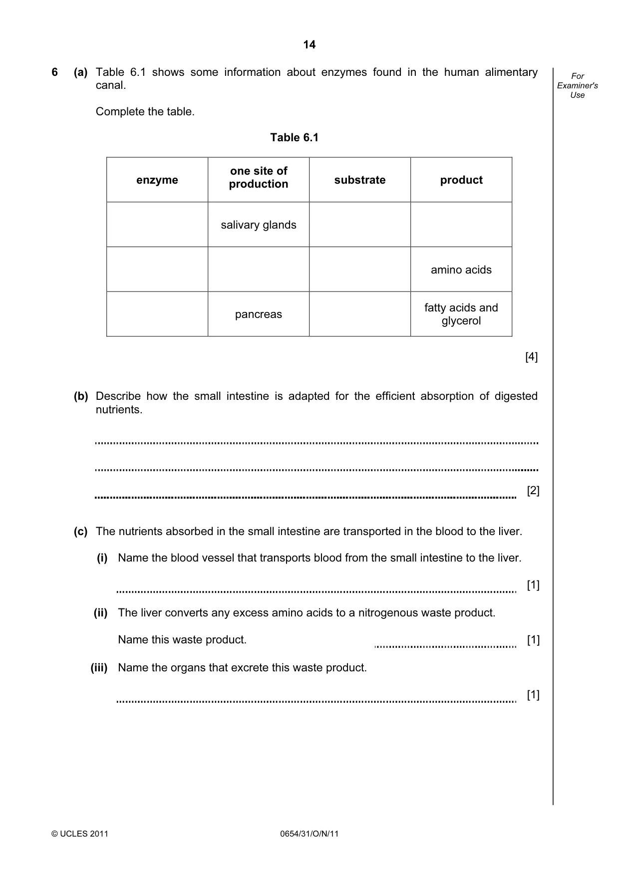 Cambridge IGCSE Sciences - Co-ordinated (Double) 0654 2011 Oct/Nov Paper 3 · Variant 1 question paper, page 14 of 24