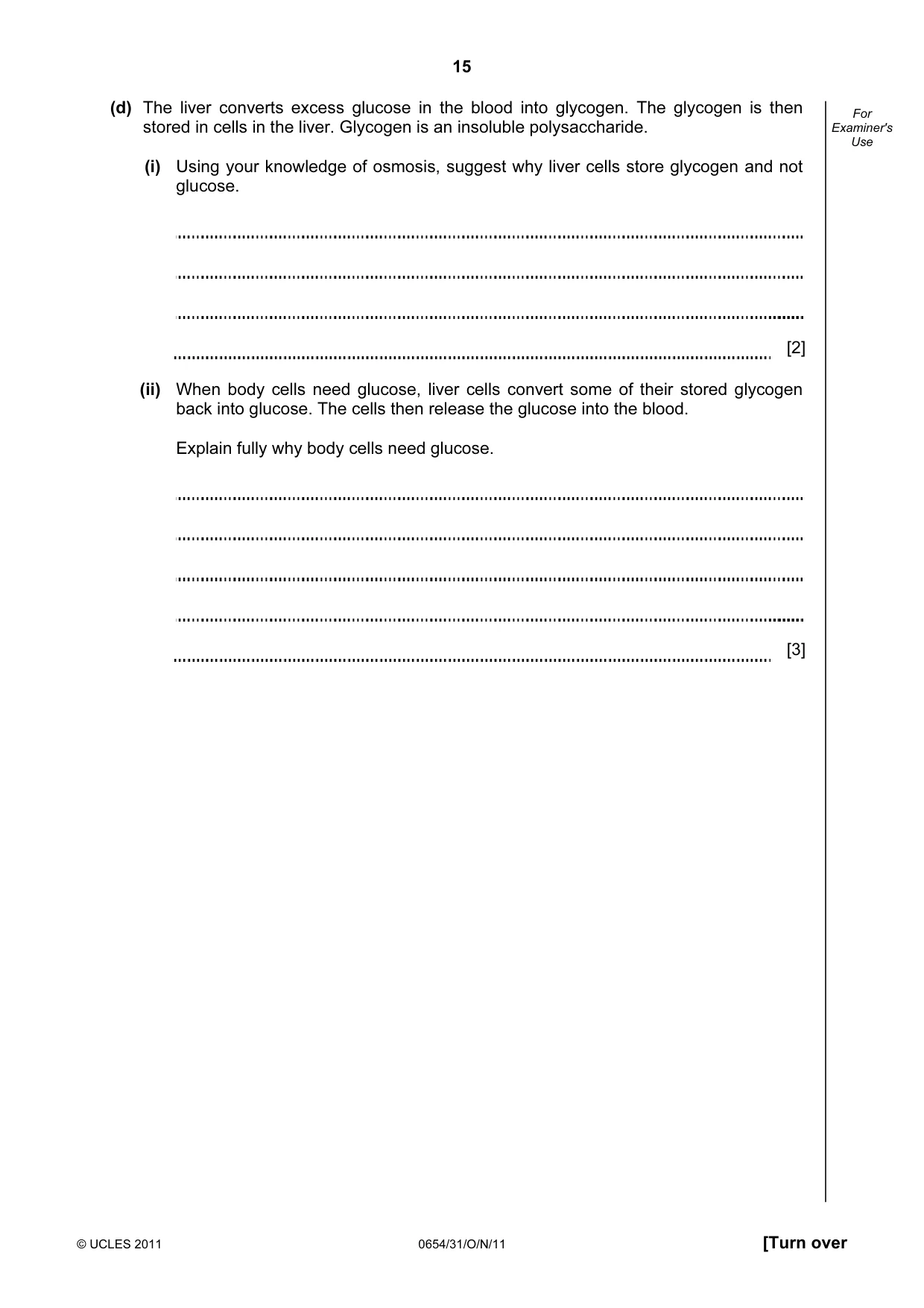 Cambridge IGCSE Sciences - Co-ordinated (Double) 0654 2011 Oct/Nov Paper 3 · Variant 1 question paper, page 15 of 24