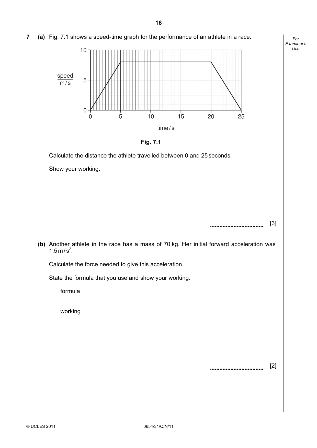 Cambridge IGCSE Sciences - Co-ordinated (Double) 0654 2011 Oct/Nov Paper 3 · Variant 1 question paper, page 16 of 24
