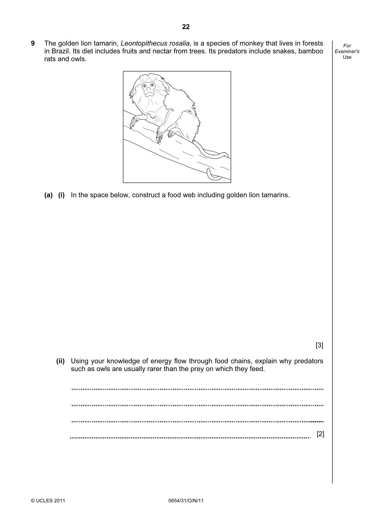 Cambridge IGCSE Sciences - Co-ordinated (Double) 0654 2011 Oct/Nov Paper 3 · Variant 1 question paper, page 22 of 24