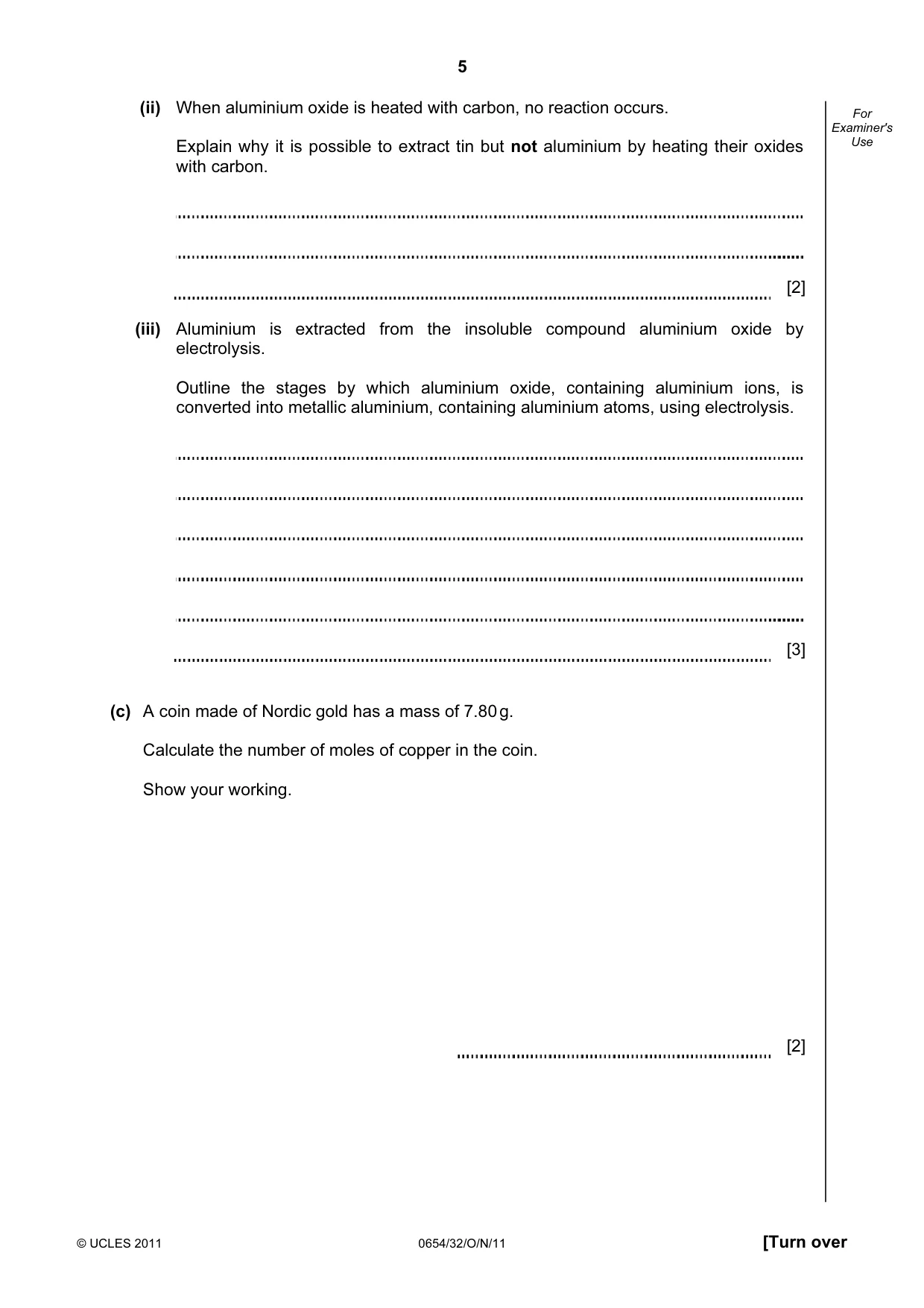 Cambridge IGCSE Sciences - Co-ordinated (Double) 0654 2011 Oct/Nov Paper 3 · Variant 2 question paper, page 5 of 24