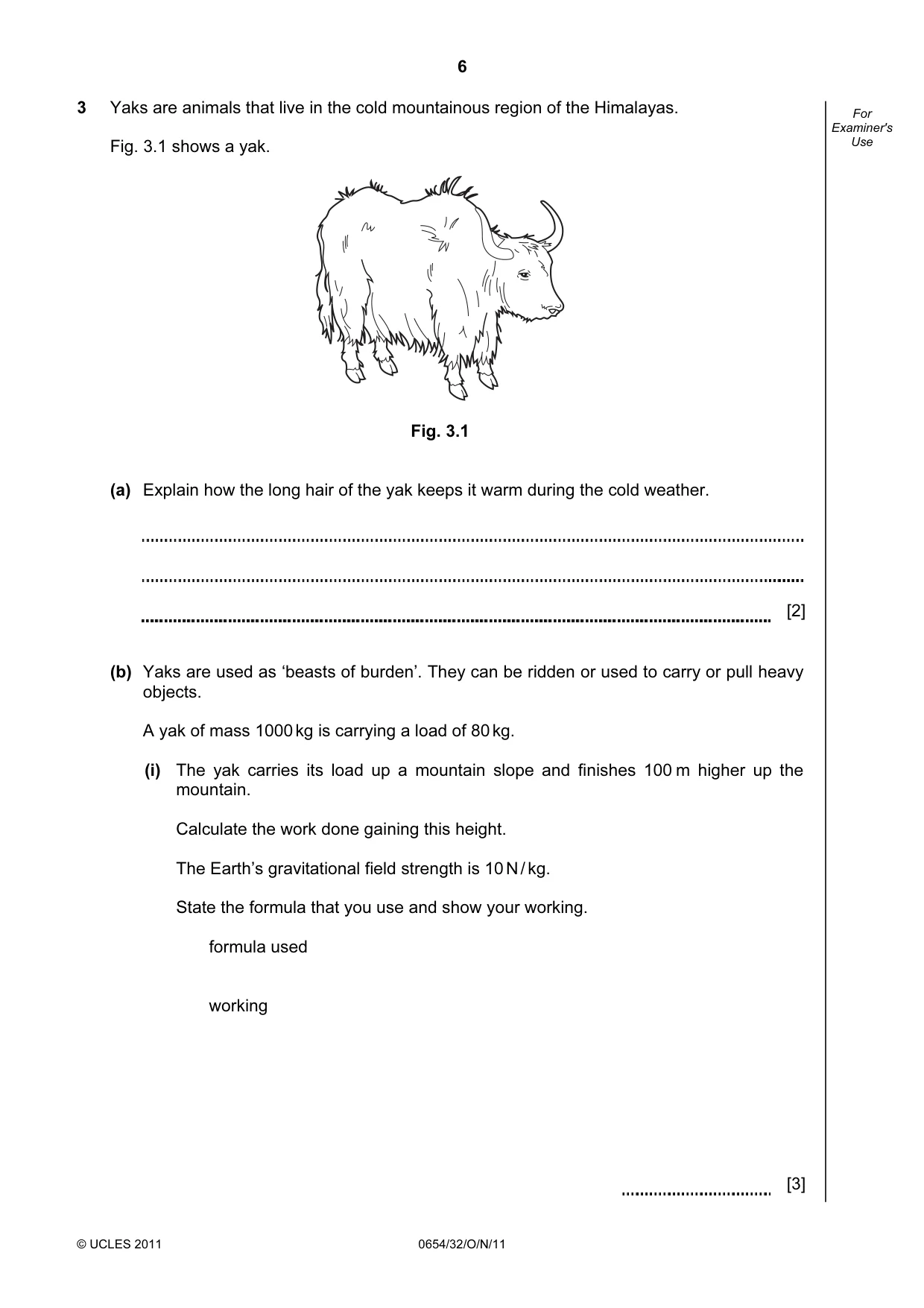 Cambridge IGCSE Sciences - Co-ordinated (Double) 0654 2011 Oct/Nov Paper 3 · Variant 2 question paper, page 6 of 24