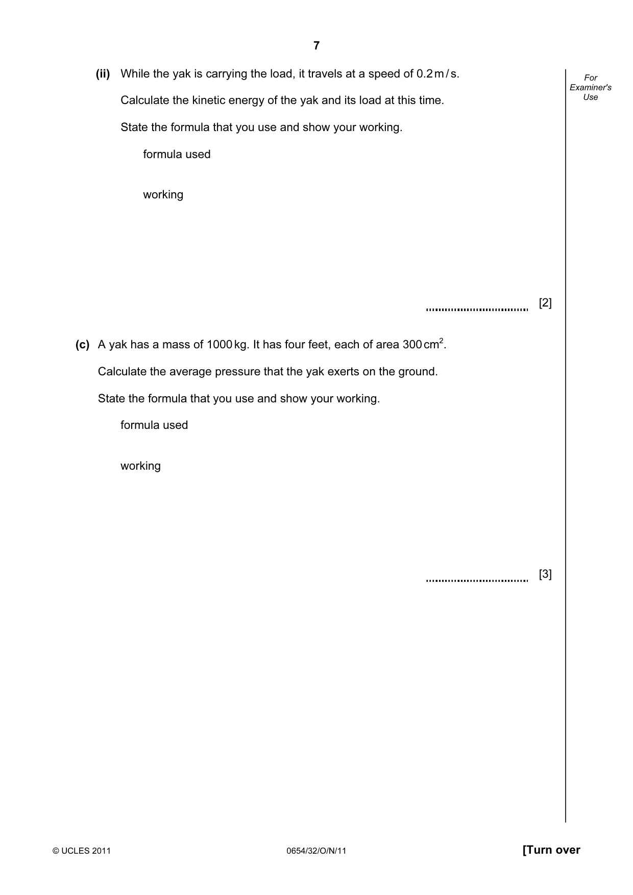 Cambridge IGCSE Sciences - Co-ordinated (Double) 0654 2011 Oct/Nov Paper 3 · Variant 2 question paper, page 7 of 24
