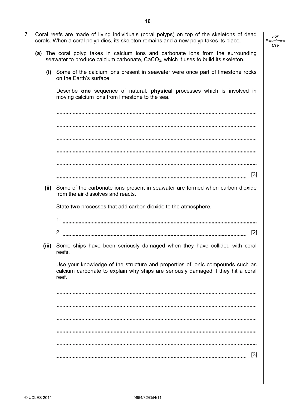 Cambridge IGCSE Sciences - Co-ordinated (Double) 0654 2011 Oct/Nov Paper 3 · Variant 2 question paper, page 16 of 24