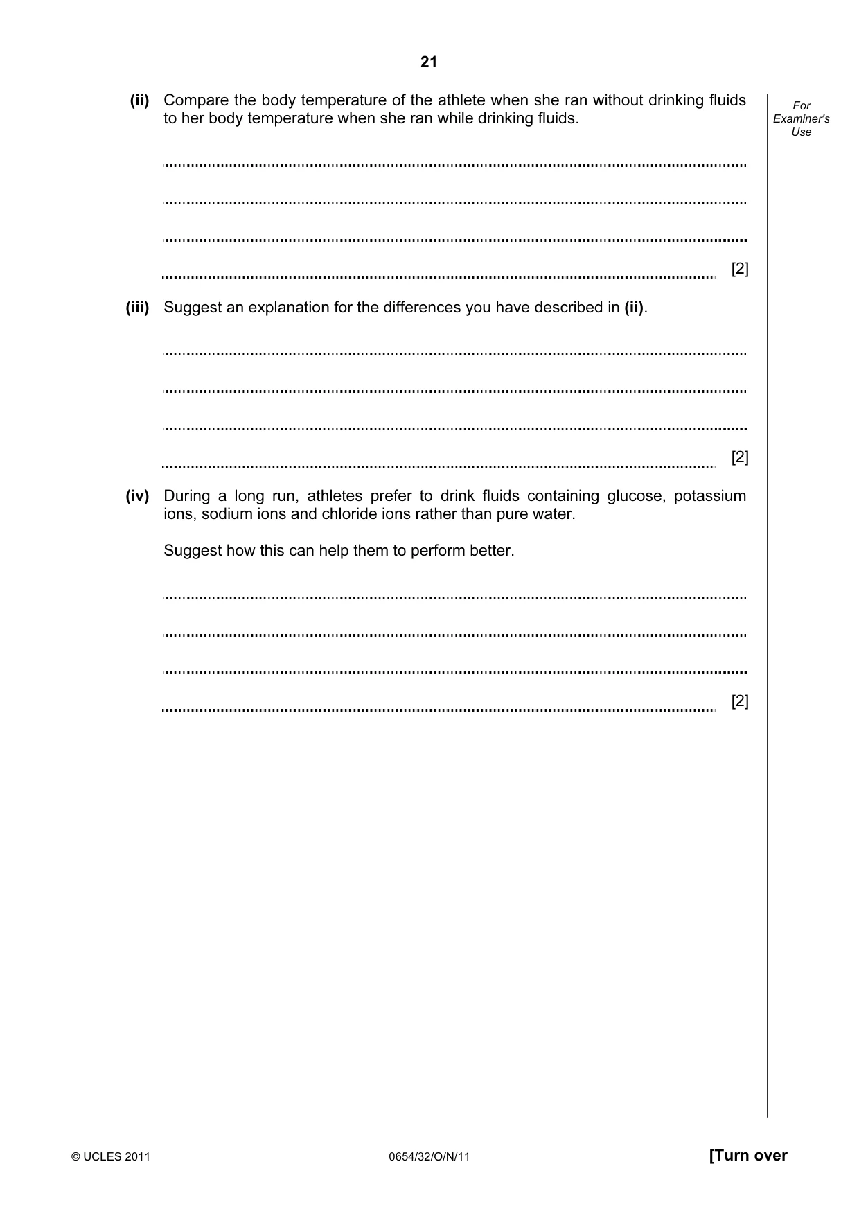 Cambridge IGCSE Sciences - Co-ordinated (Double) 0654 2011 Oct/Nov Paper 3 · Variant 2 question paper, page 21 of 24