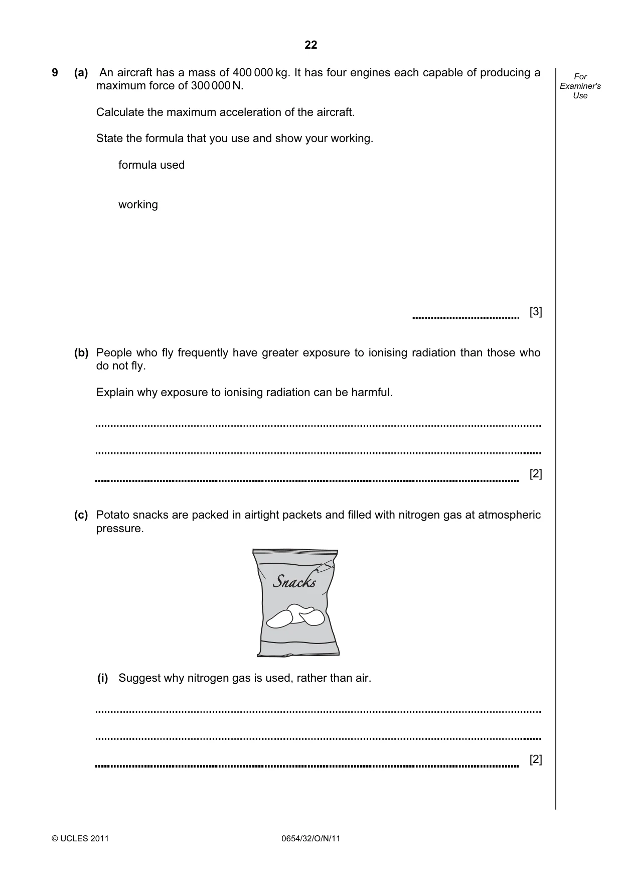 Cambridge IGCSE Sciences - Co-ordinated (Double) 0654 2011 Oct/Nov Paper 3 · Variant 2 question paper, page 22 of 24
