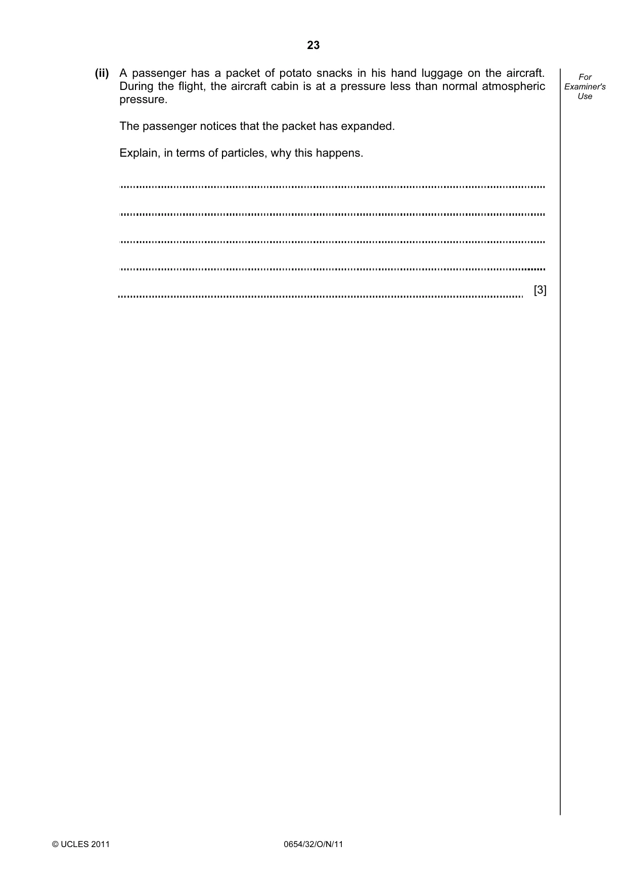 Cambridge IGCSE Sciences - Co-ordinated (Double) 0654 2011 Oct/Nov Paper 3 · Variant 2 question paper, page 23 of 24
