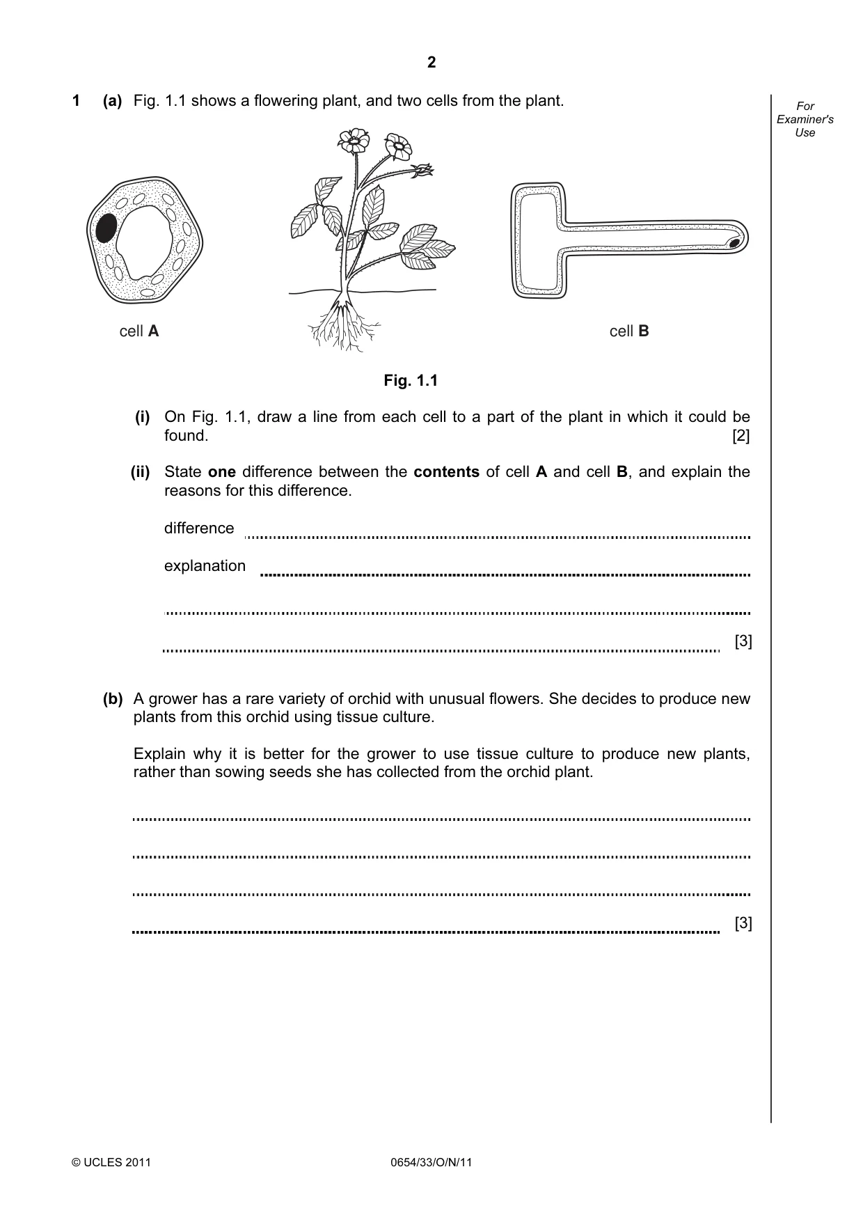 Cambridge IGCSE Sciences - Co-ordinated (Double) 0654 2011 Oct/Nov Paper 3 · Variant 3 question paper, page 2 of 28