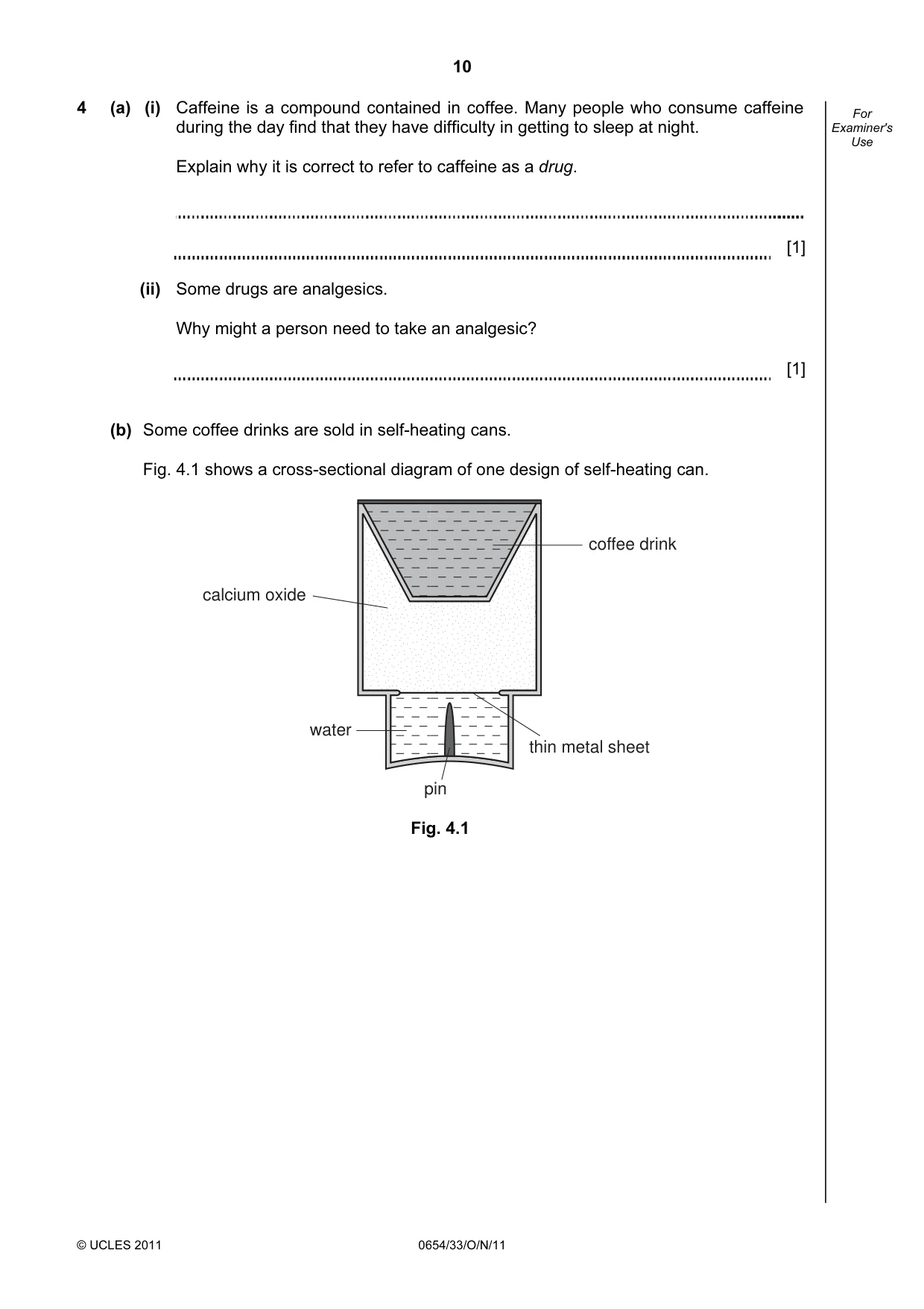 Cambridge IGCSE Sciences - Co-ordinated (Double) 0654 2011 Oct/Nov Paper 3 · Variant 3 question paper, page 10 of 28
