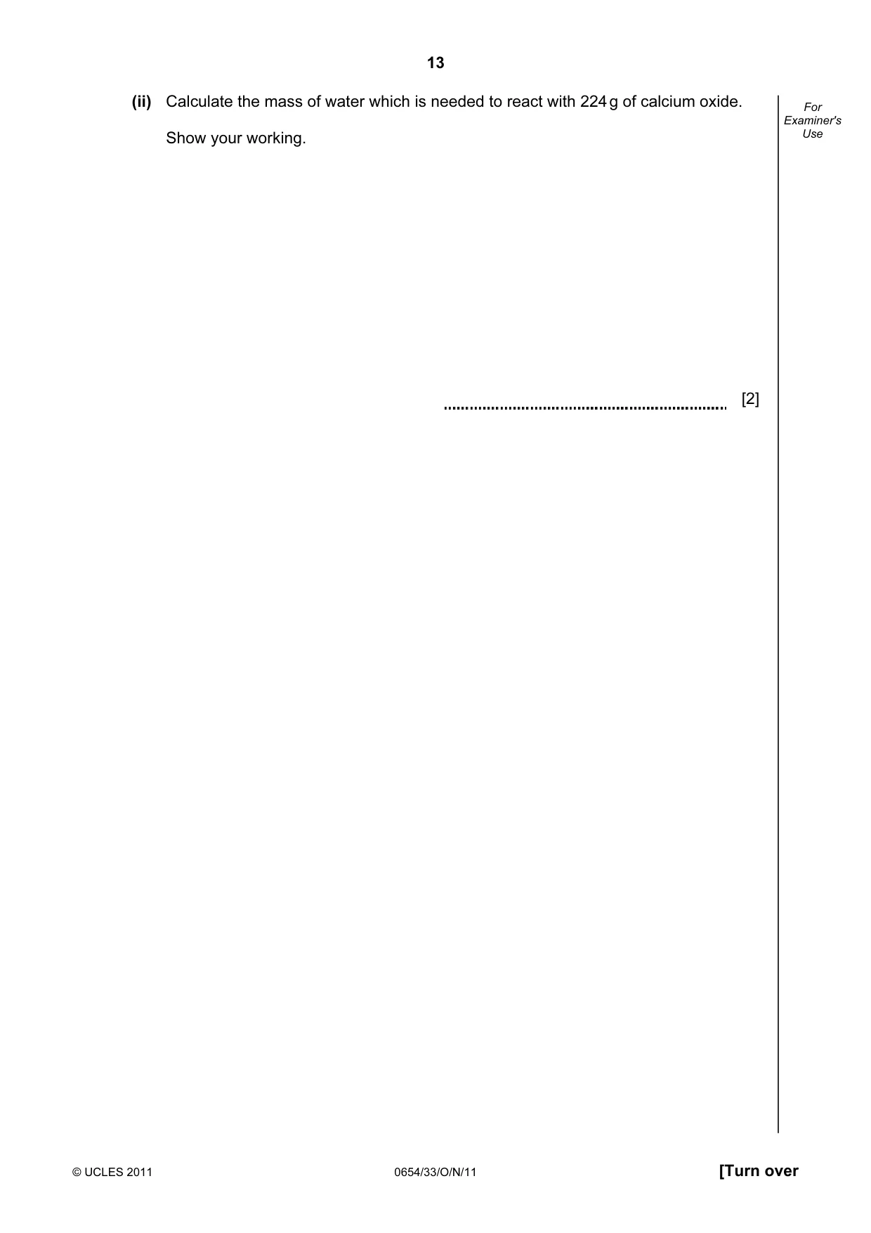 Cambridge IGCSE Sciences - Co-ordinated (Double) 0654 2011 Oct/Nov Paper 3 · Variant 3 question paper, page 13 of 28