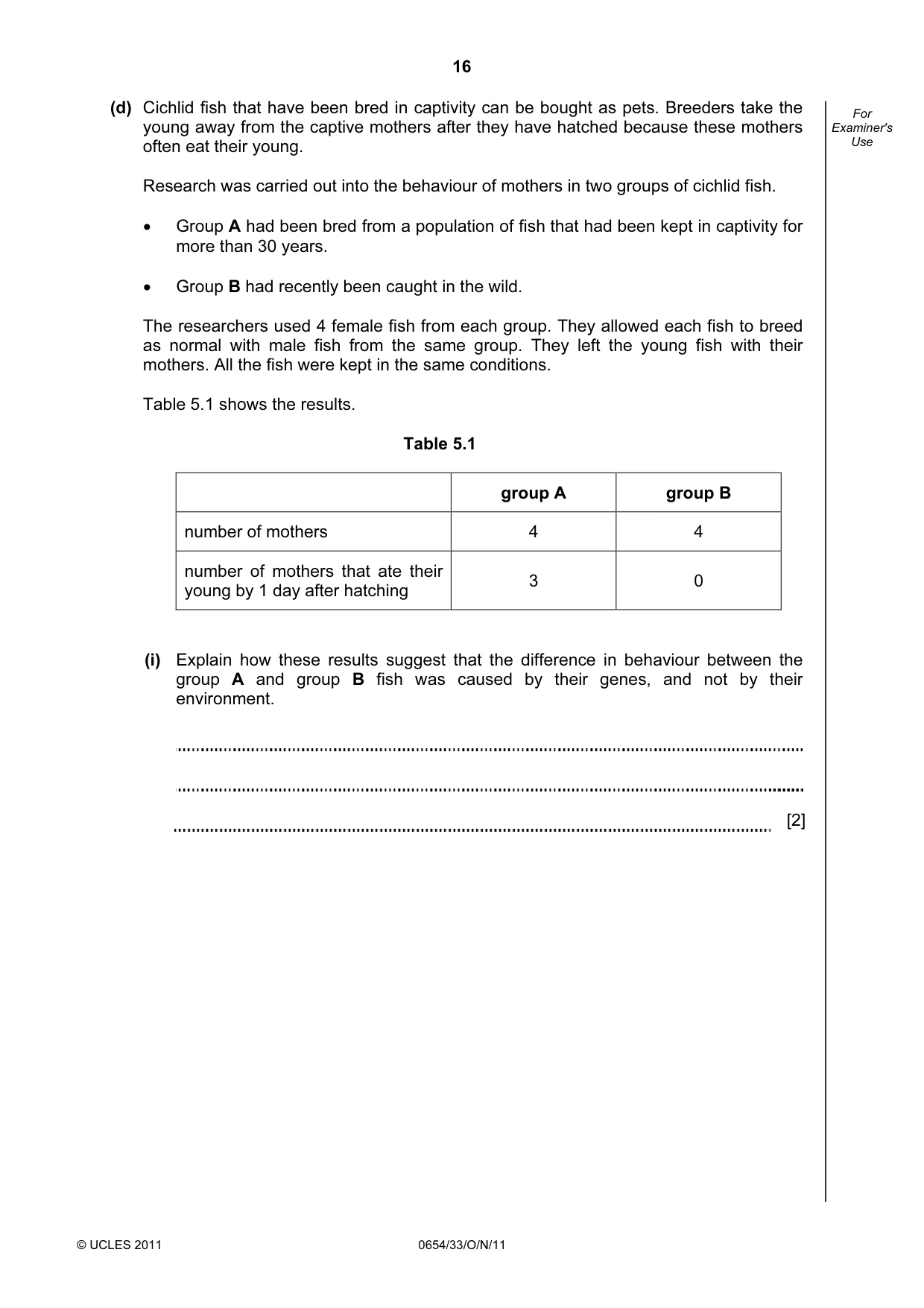 Cambridge IGCSE Sciences - Co-ordinated (Double) 0654 2011 Oct/Nov Paper 3 · Variant 3 question paper, page 16 of 28