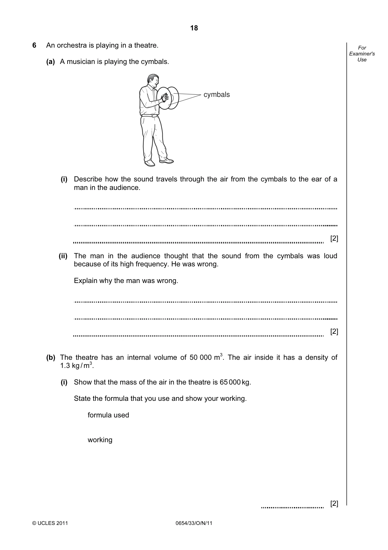 Cambridge IGCSE Sciences - Co-ordinated (Double) 0654 2011 Oct/Nov Paper 3 · Variant 3 question paper, page 18 of 28