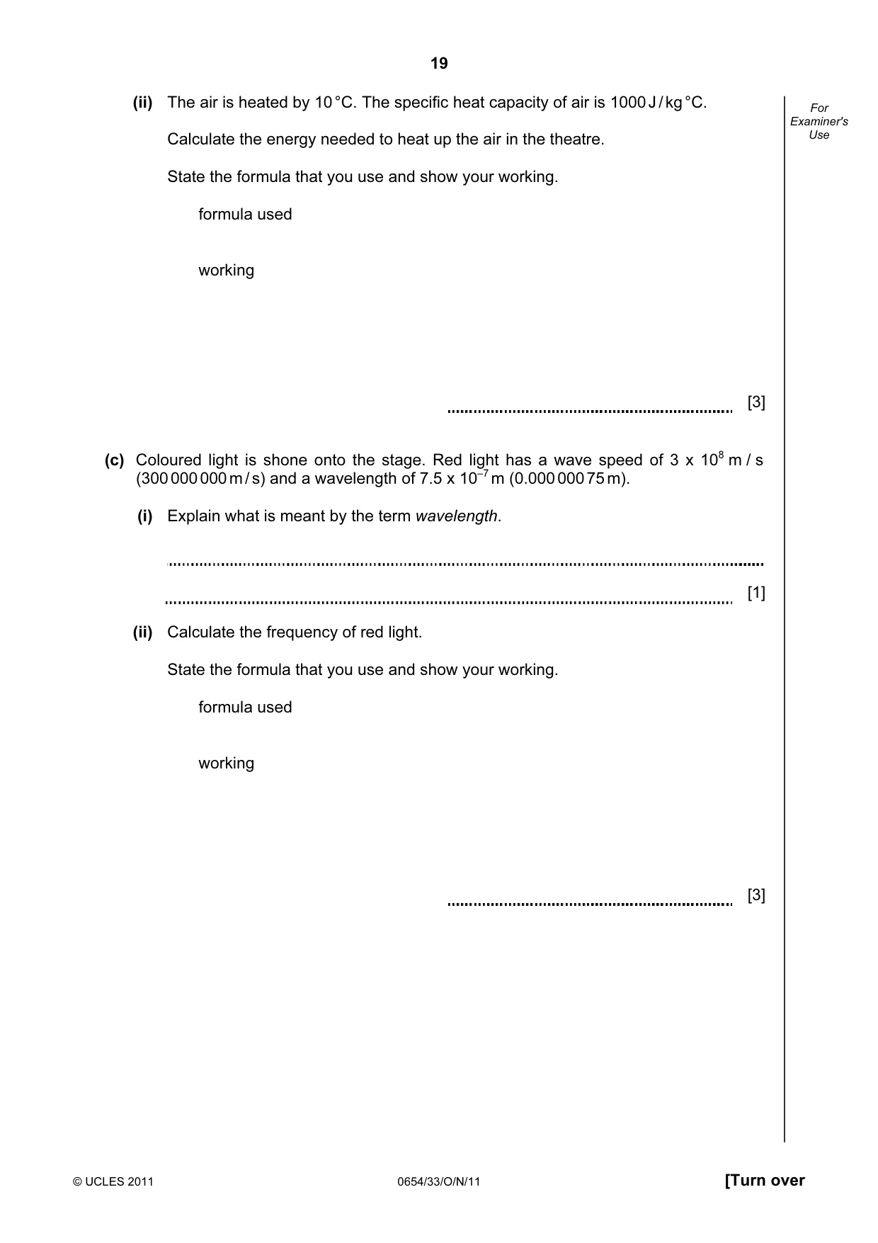 Cambridge IGCSE Sciences - Co-ordinated (Double) 0654 2011 Oct/Nov Paper 3 · Variant 3 question paper, page 19 of 28