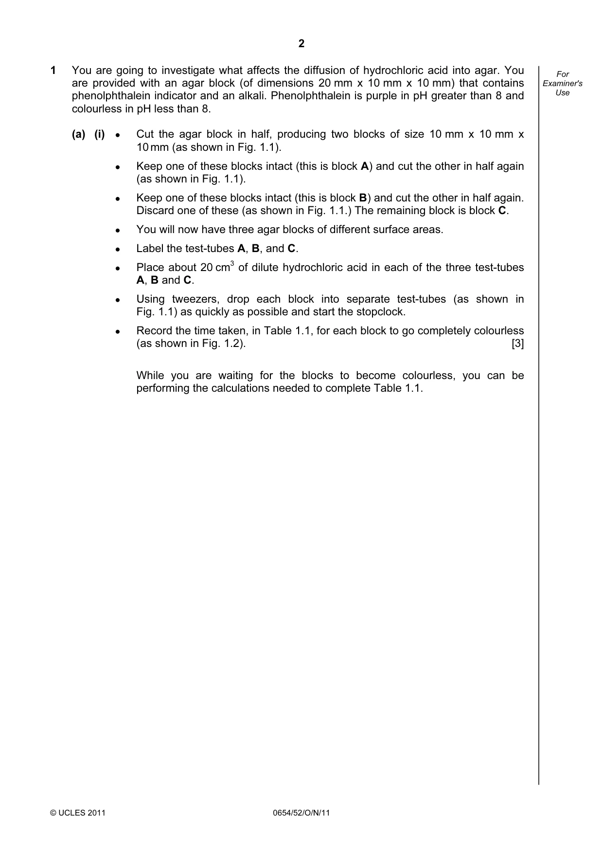 Cambridge IGCSE Sciences - Co-ordinated (Double) 0654 2011 Oct/Nov Paper 5 · Variant 2 question paper, page 2 of 16