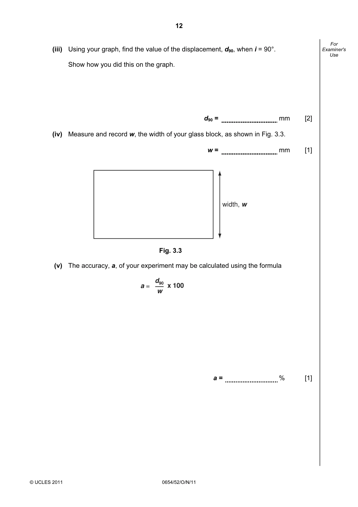 Cambridge IGCSE Sciences - Co-ordinated (Double) 0654 2011 Oct/Nov Paper 5 · Variant 2 question paper, page 12 of 16