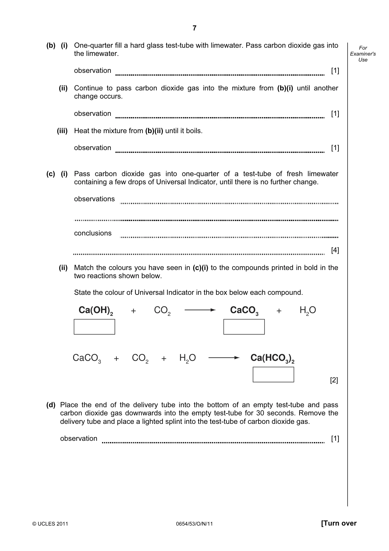 Cambridge IGCSE Sciences - Co-ordinated (Double) 0654 2011 Oct/Nov Paper 5 · Variant 3 question paper, page 7 of 12