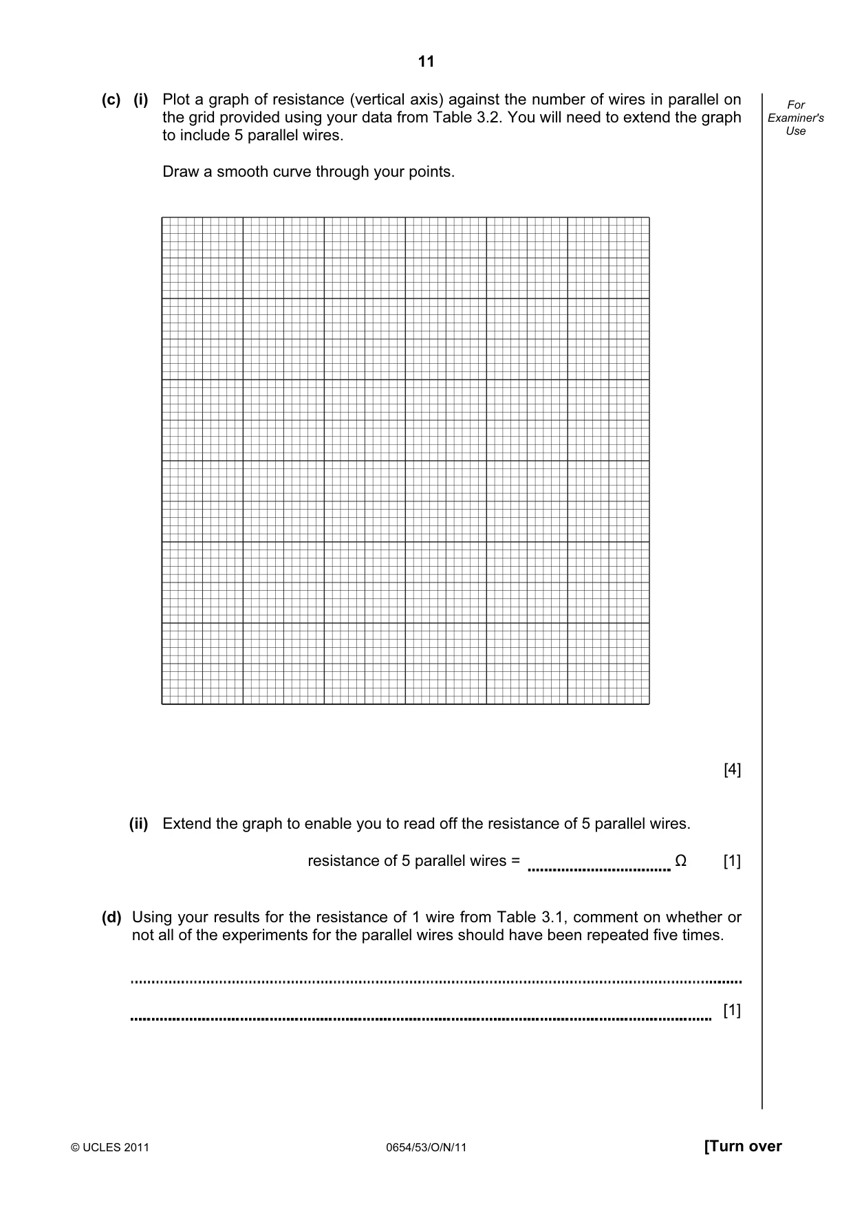 Cambridge IGCSE Sciences - Co-ordinated (Double) 0654 2011 Oct/Nov Paper 5 · Variant 3 question paper, page 11 of 12