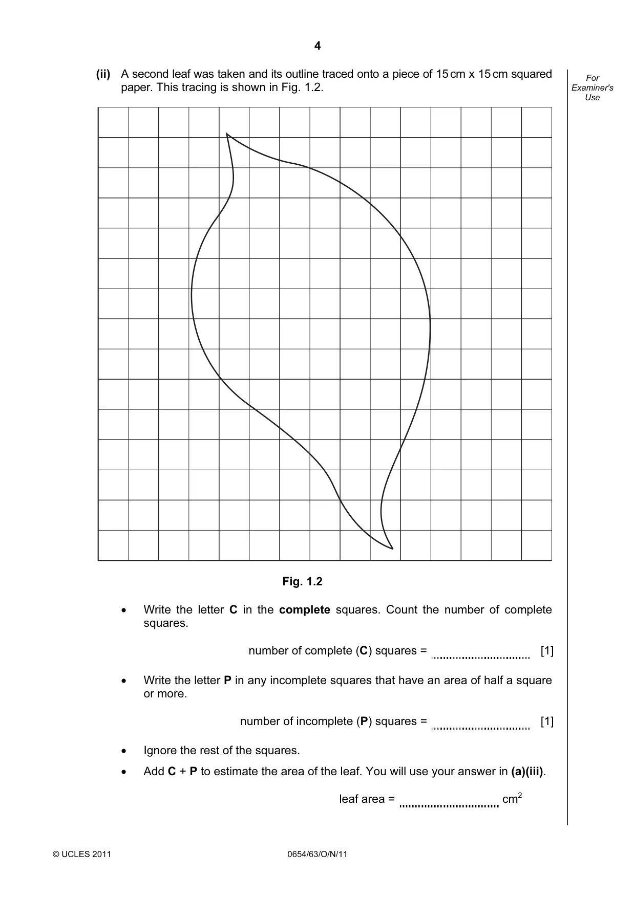 Cambridge IGCSE Sciences - Co-ordinated (Double) 0654 2011 Oct/Nov Paper 6 · Variant 3 question paper, page 4 of 20