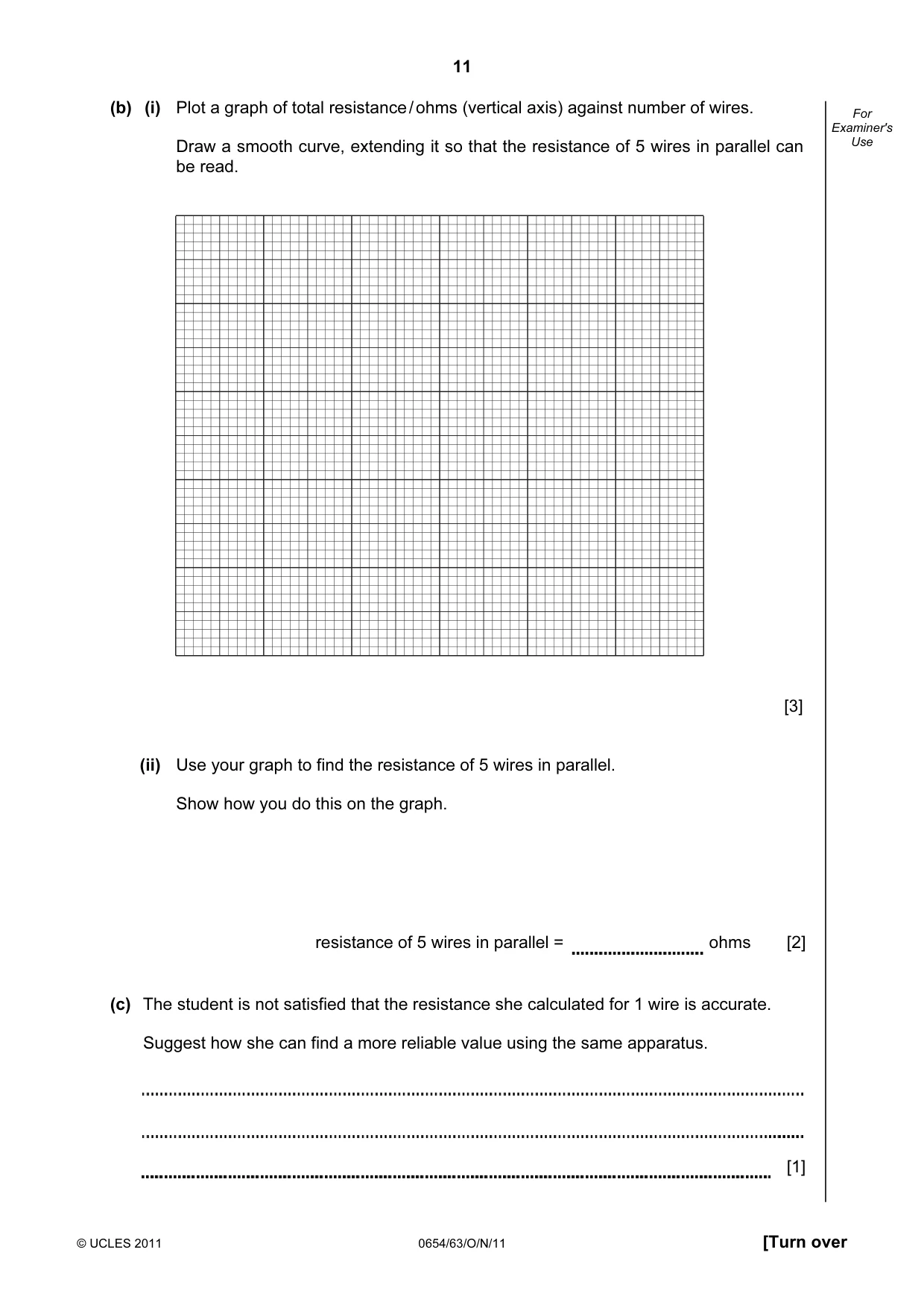 Cambridge IGCSE Sciences - Co-ordinated (Double) 0654 2011 Oct/Nov Paper 6 · Variant 3 question paper, page 11 of 20