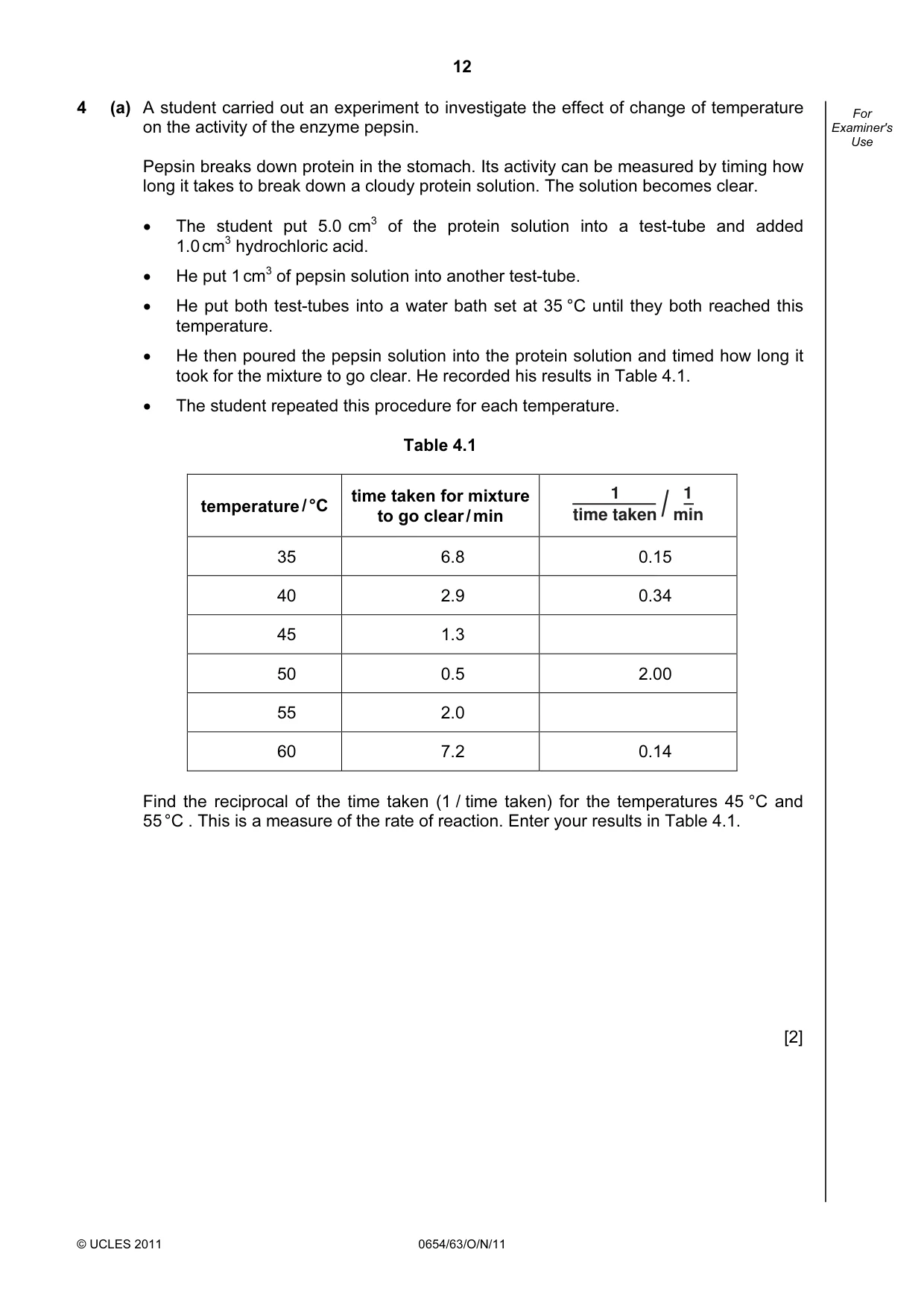 Cambridge IGCSE Sciences - Co-ordinated (Double) 0654 2011 Oct/Nov Paper 6 · Variant 3 question paper, page 12 of 20