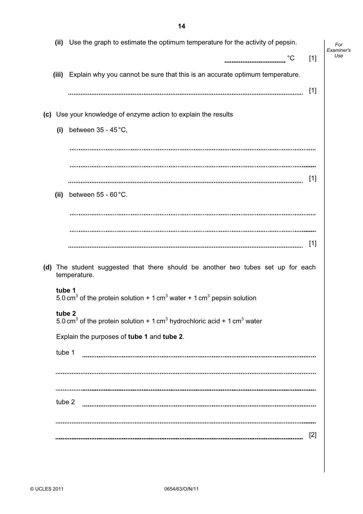 Cambridge IGCSE Sciences - Co-ordinated (Double) 0654 2011 Oct/Nov Paper 6 · Variant 3 question paper, page 14 of 20