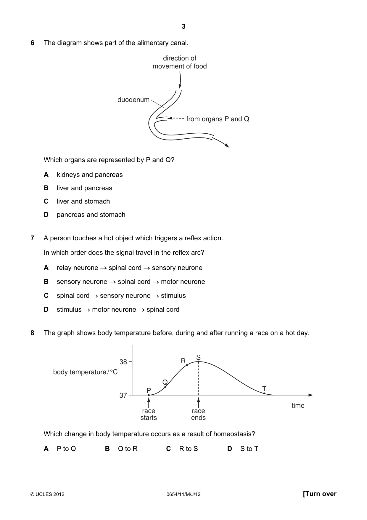Cambridge IGCSE Sciences - Co-ordinated (Double) 0654 2012 May/June Paper 1 · Variant 1 question paper, page 3 of 20