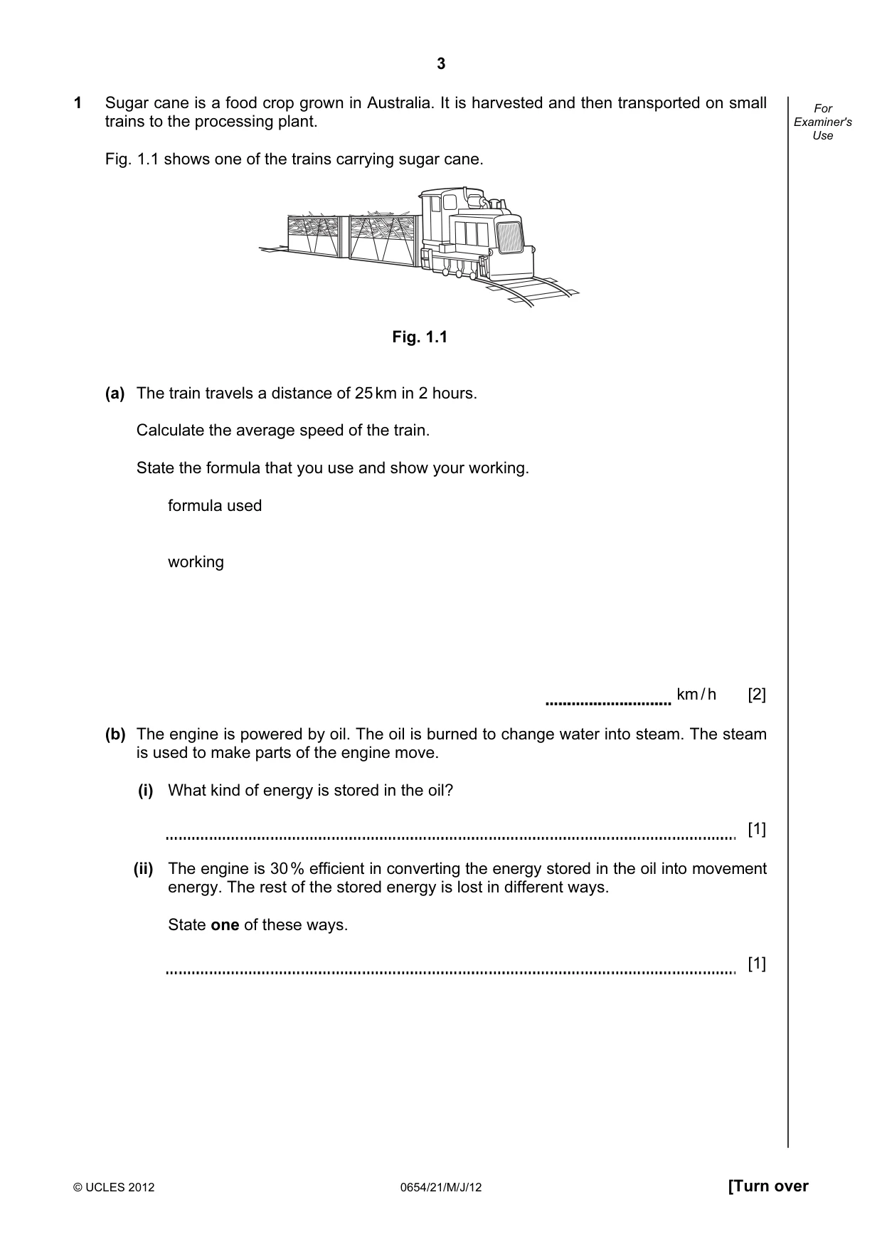 Cambridge IGCSE Sciences - Co-ordinated (Double) 0654 2012 May/June Paper 2 · Variant 1 question paper, page 3 of 32
